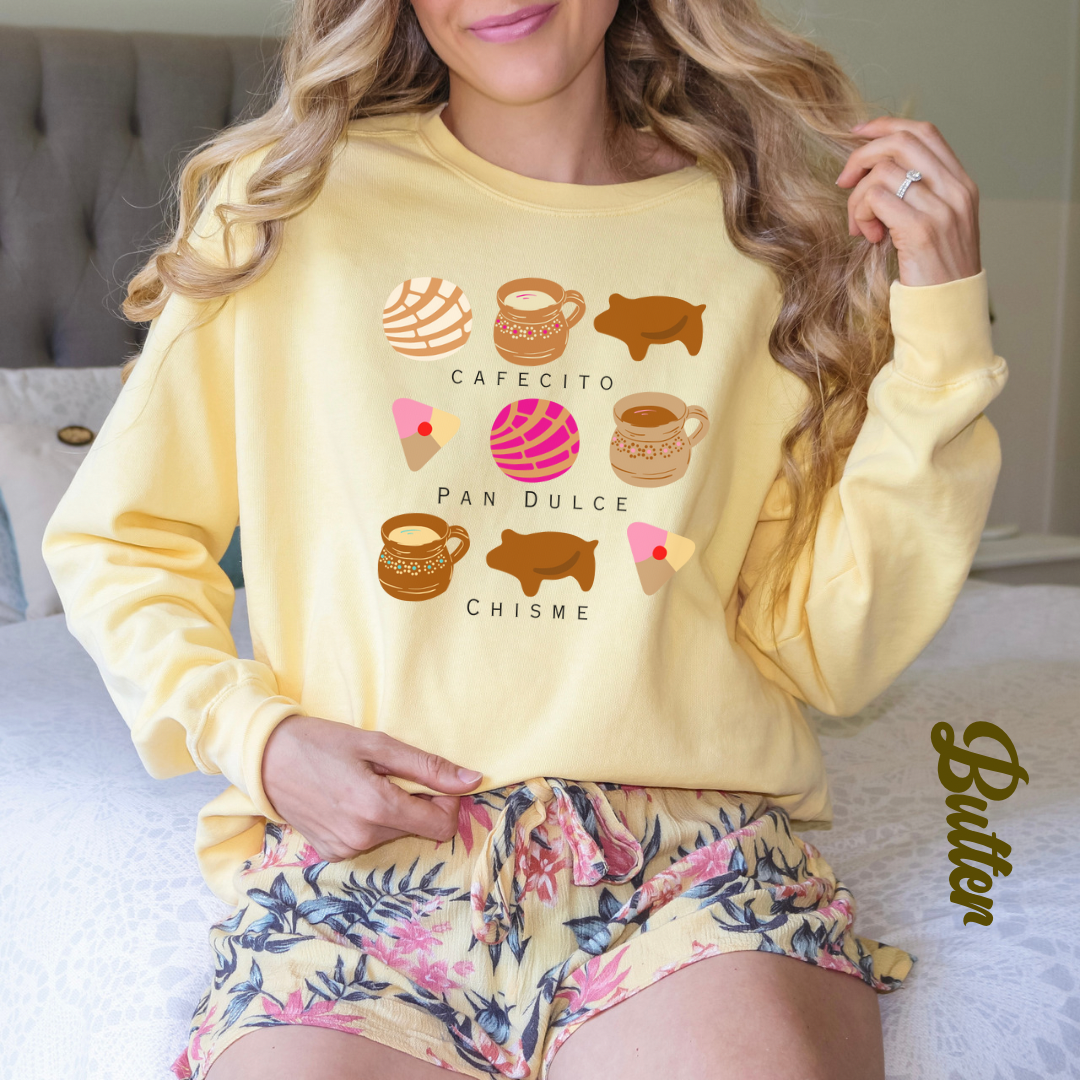 Cafecito chisme pan dulce Sweatshirt for latina friend