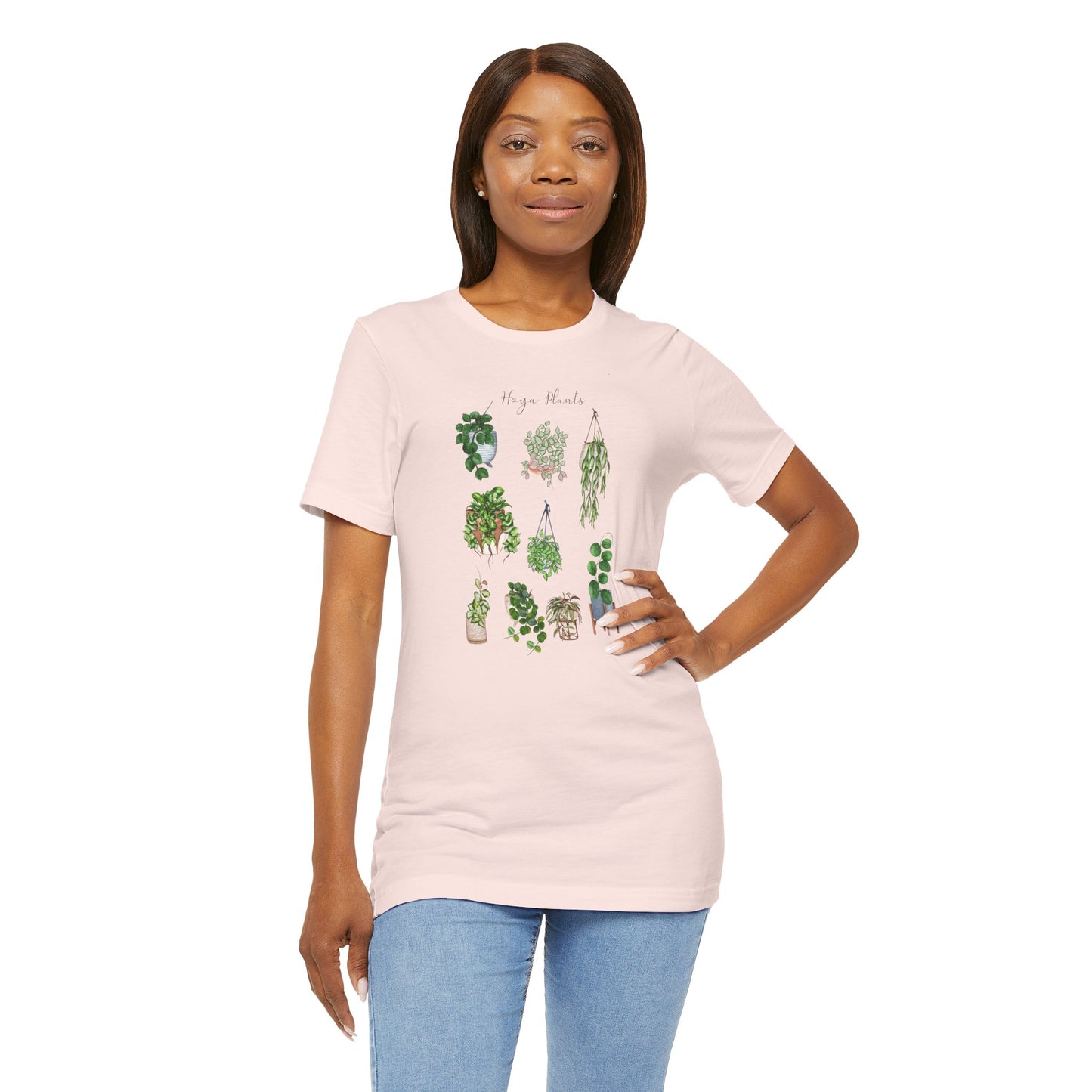 Plant shirt with Hoya plants. Hoya plants lover. Botanical gift. Hanging plants top Unisex Jersey Short Sleeve Tee