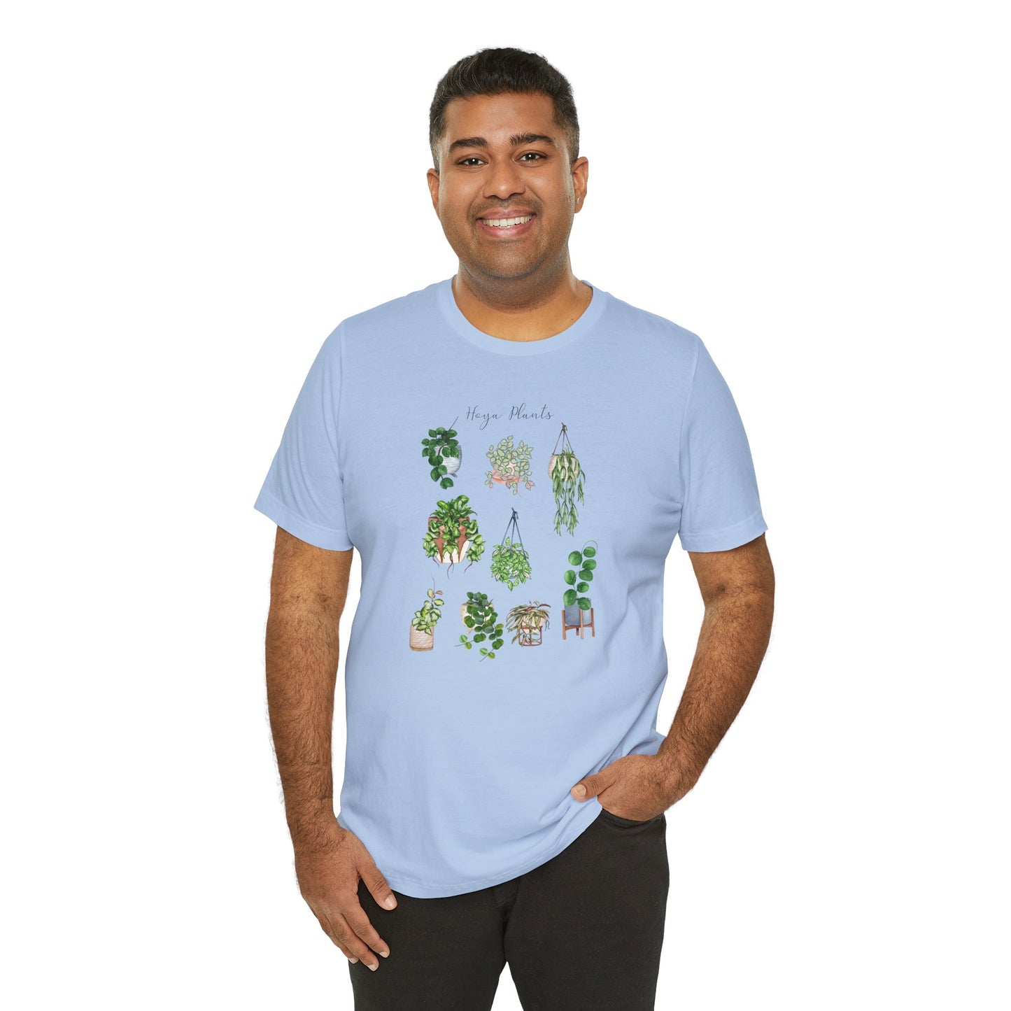 Plant shirt with Hoya plants. Hoya plants lover. Botanical gift. Hanging plants top Unisex Jersey Short Sleeve Tee