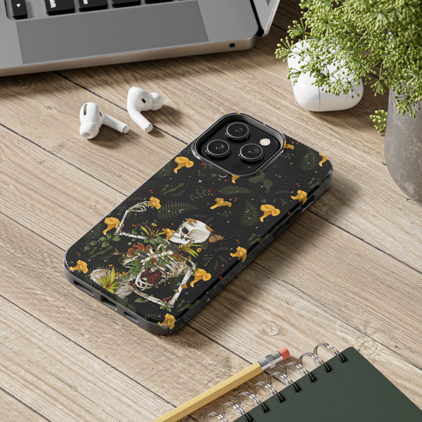 Mushrooms, skeleton and plants Tough Phone be Cases, Case-Matefor iPhone 15, iPhone 14, iPhone 13, iPhone 12 and iPhone 11