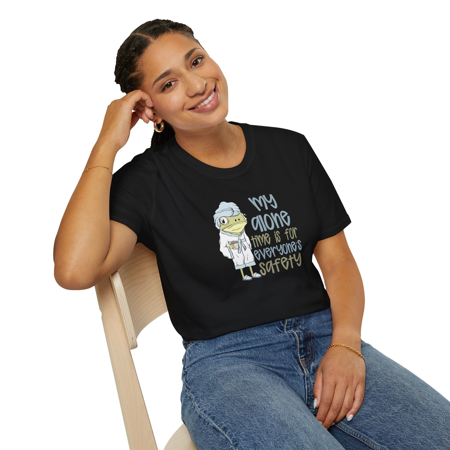 Funny Frog Softstyle T-Shirt: My Alone Time is for Everyone's Safety Shirt