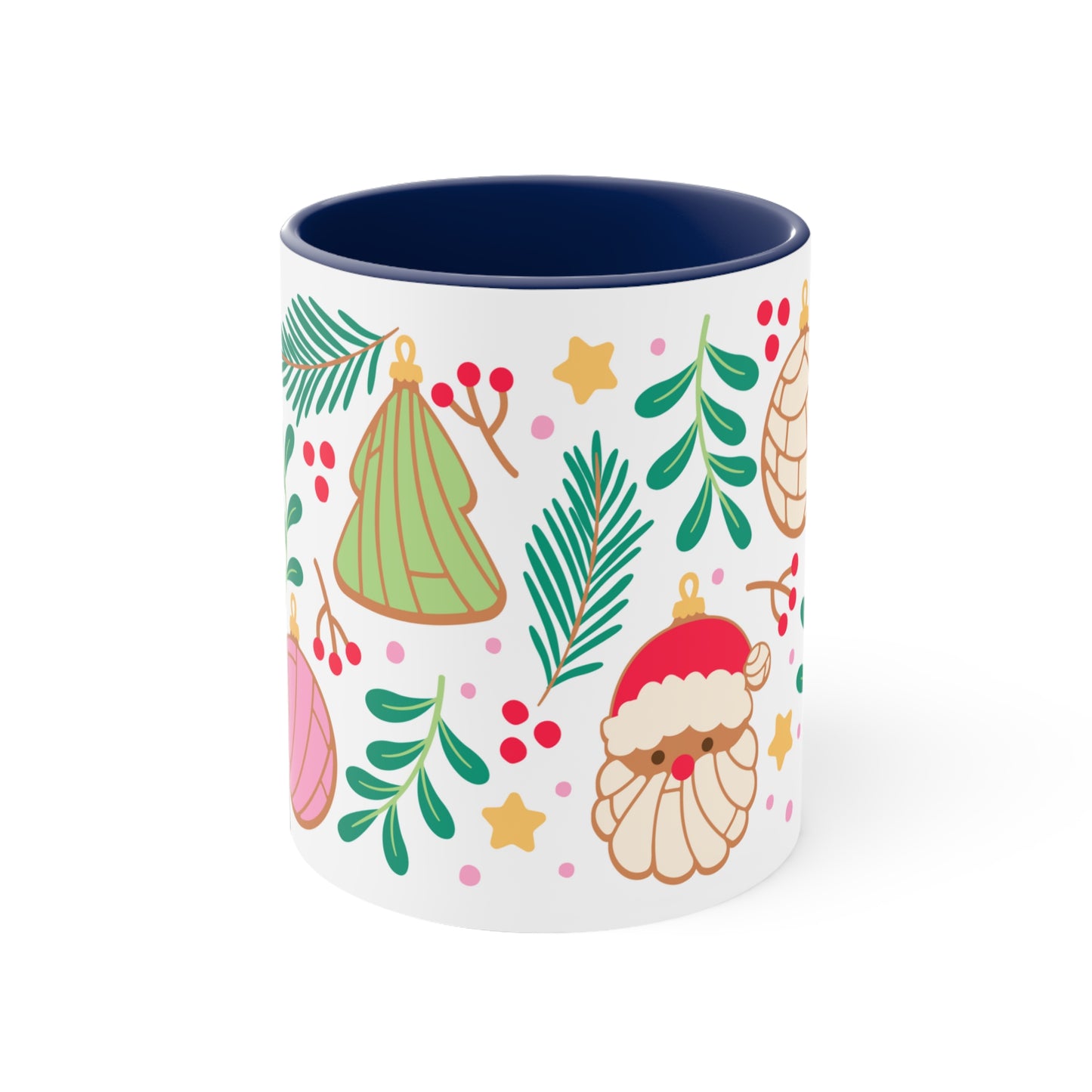Navidad pan dulce Coffee Mug, 11oz for Mexican friends or Mexican mom. Concha mug. Regalo de navidad para mexicanos y latinos.