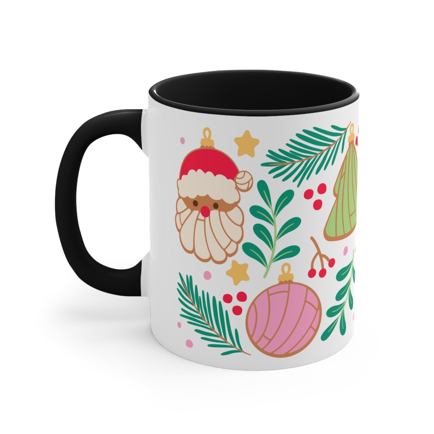 Navidad pan dulce Coffee Mug, 11oz for Mexican friends or Mexican mom. Concha mug. Regalo de navidad para mexicanos y latinos.