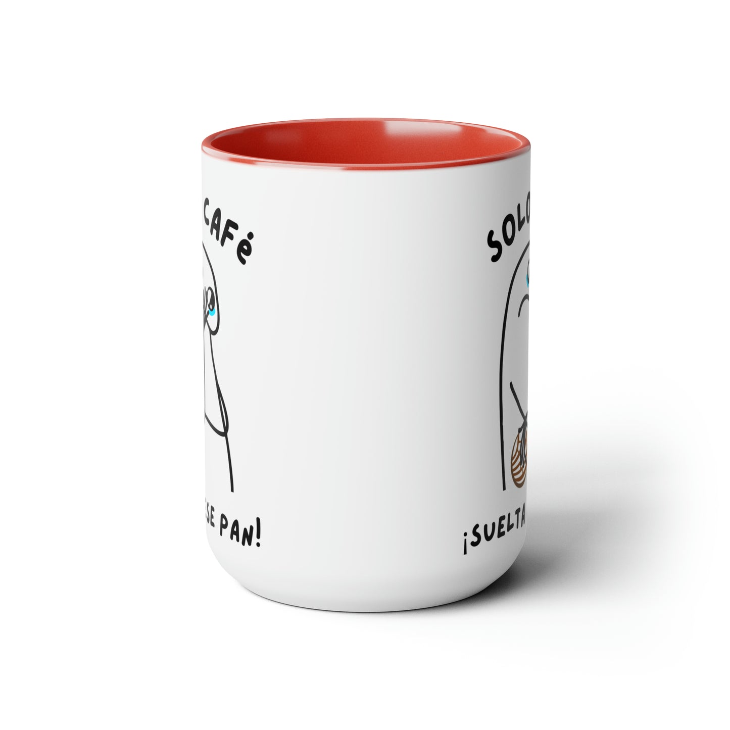Solo cafe suelta ese pan Coffee Mugs, 15oz of Latin friend or Mexican dad. Gift for Mexican girlfriend or Hispanic mom. Mexican mug