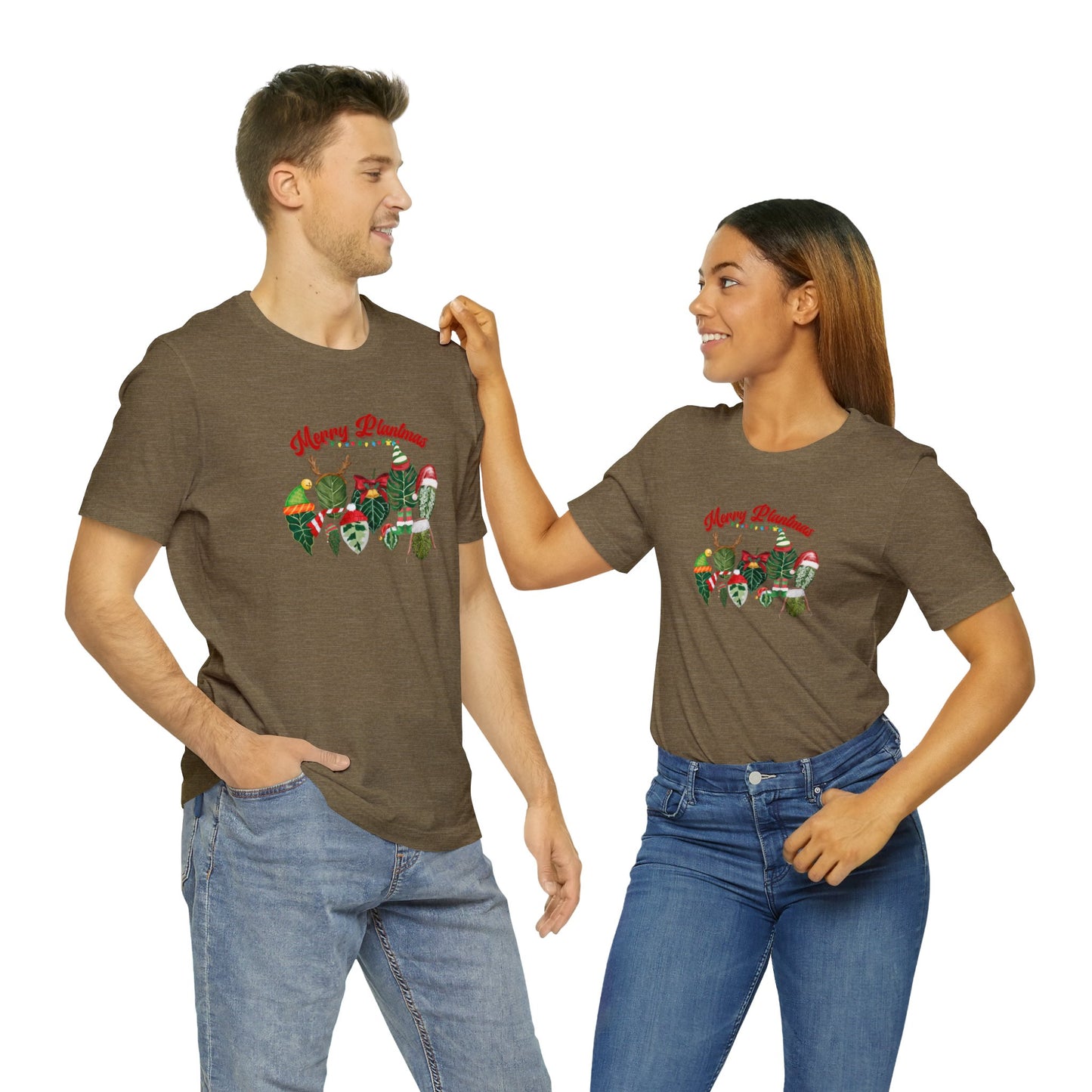 Ugly Christmas Sweater for plant lady or plant daddy. Merry Plantmas tshirt for plant lover and Christmas season. Funny plant tshirt
