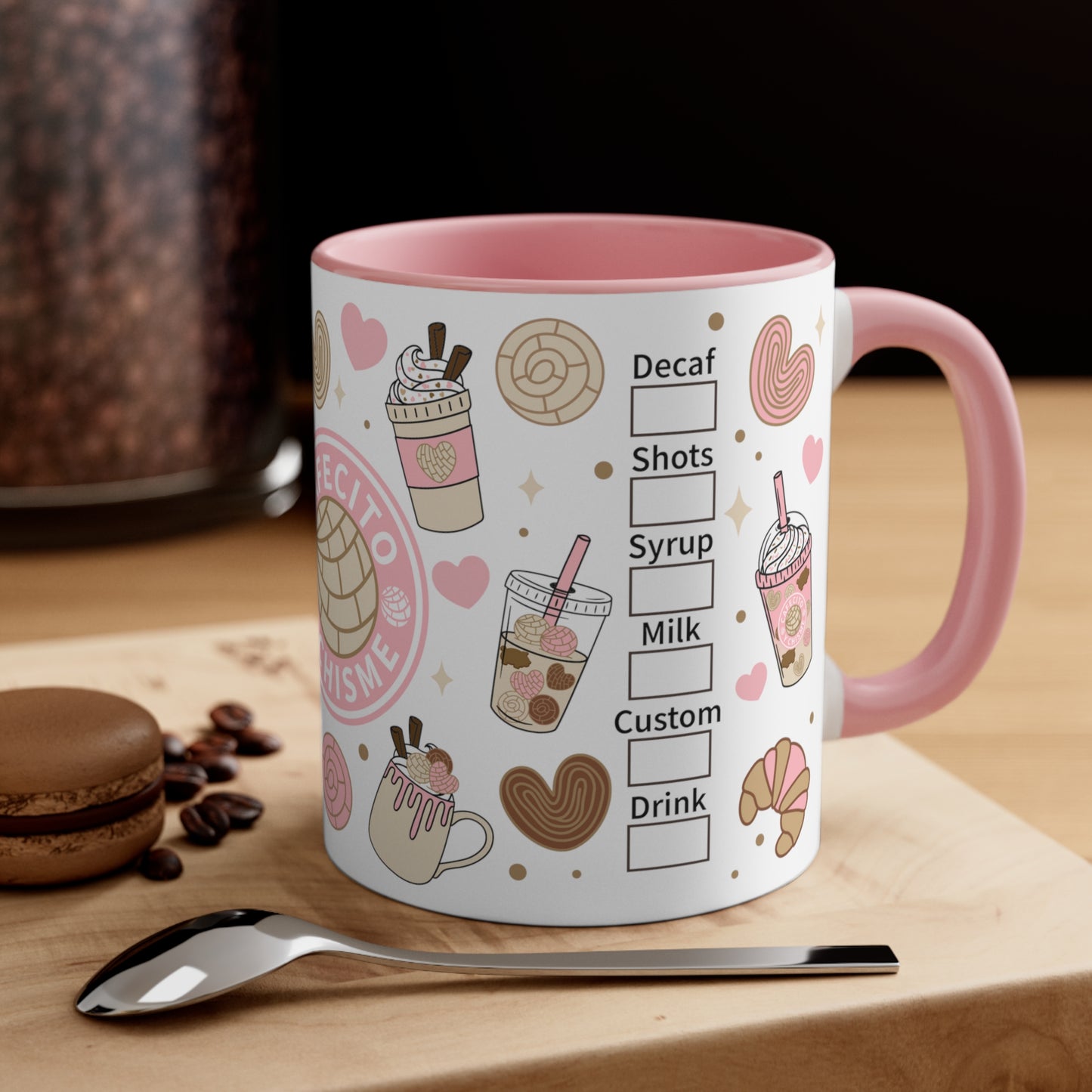 Blue cafecito y chisme Coffee Mug, 11oz for coffee time and chisme time. Senora life gift for holiday season. Mexican cup
