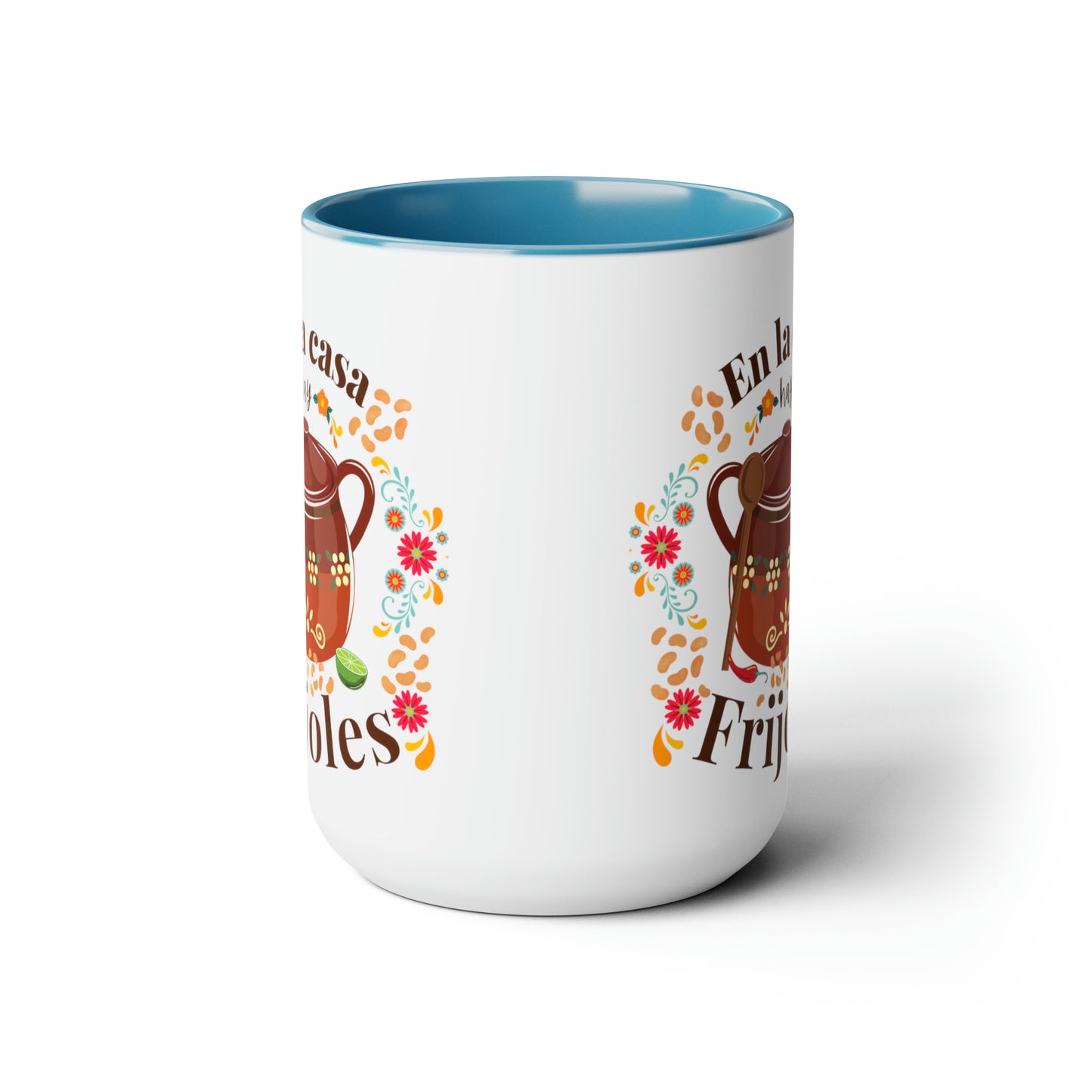Funny Mexican Coffee Mugs, 15oz for Mexican mom. En la casa hay frijoles mug for Mothers Day, birthday day or dia de las madres