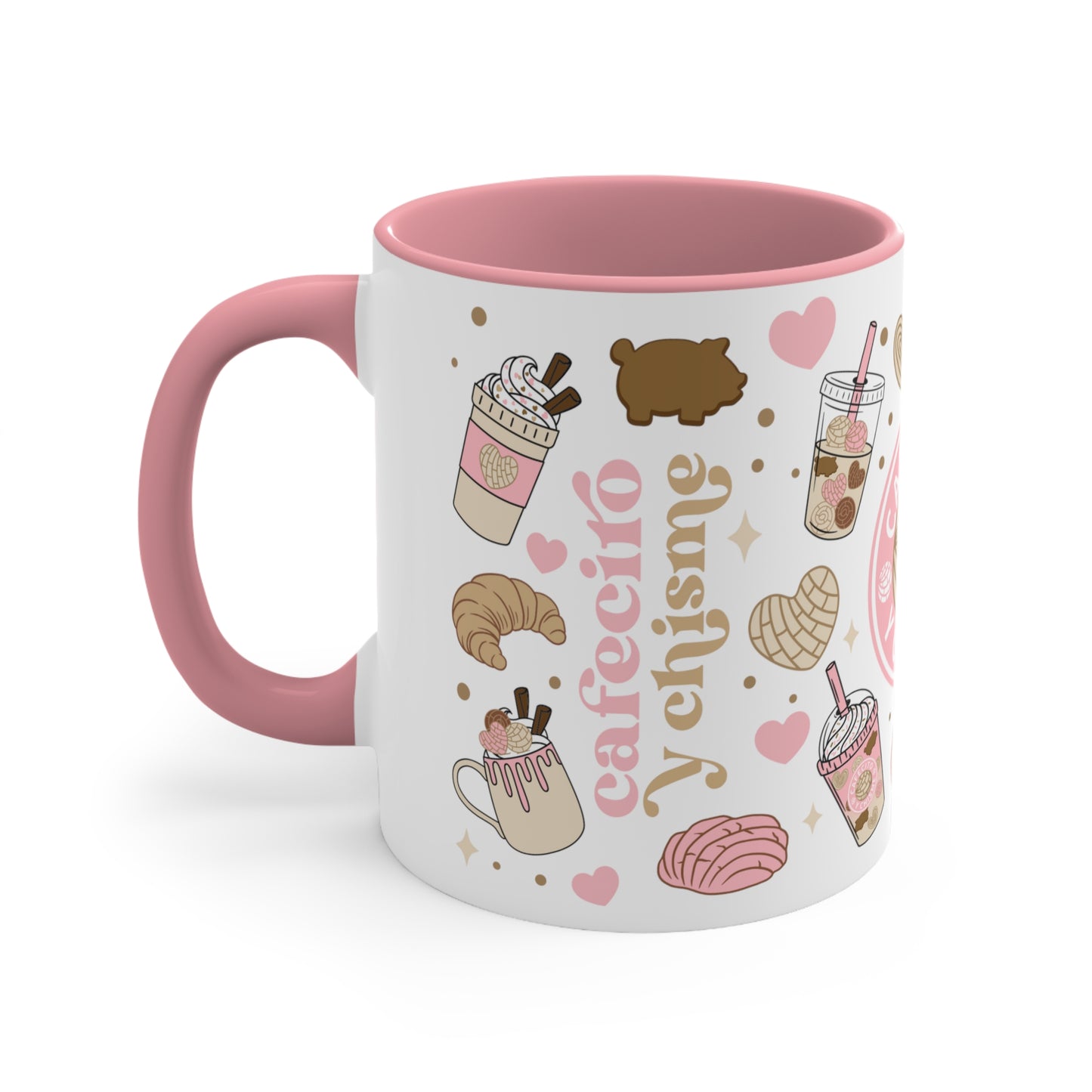 Blue cafecito y chisme Coffee Mug, 11oz for coffee time and chisme time. Senora life gift for holiday season. Mexican cup