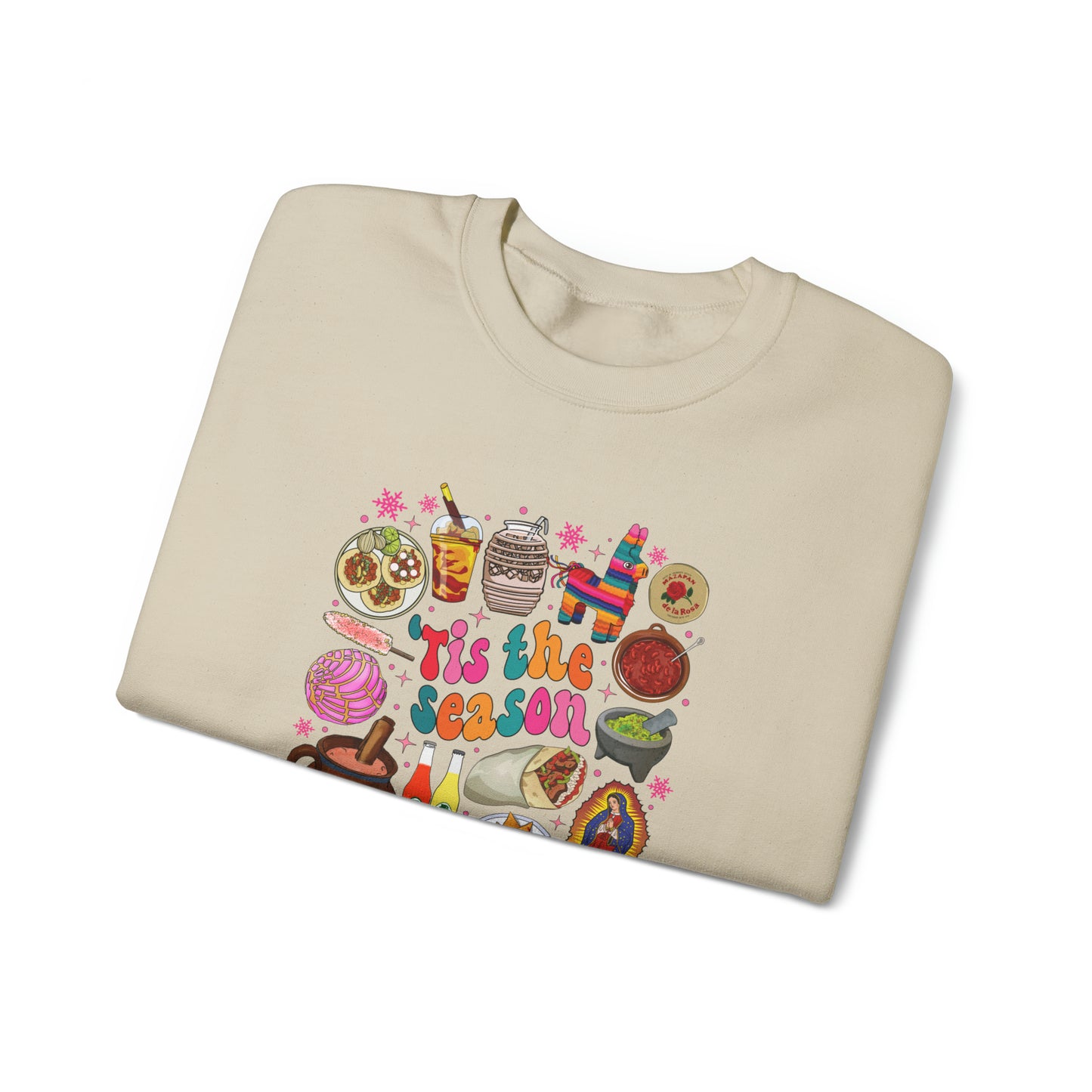 Feliz navidad Unisex Heavy Sweatshirt. This is the season Mexican style sweatshirt. Mexican Christmas