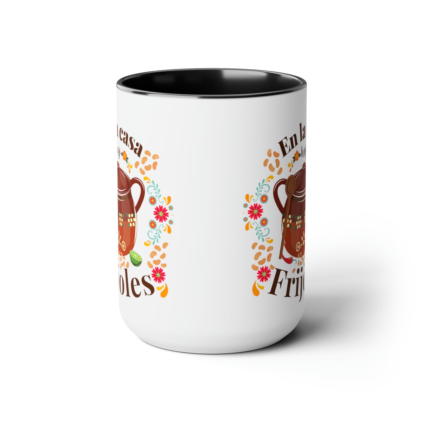 Funny Mexican Coffee Mugs, 15oz for Mexican mom. En la casa hay frijoles mug for Mothers Day, birthday day or dia de las madres