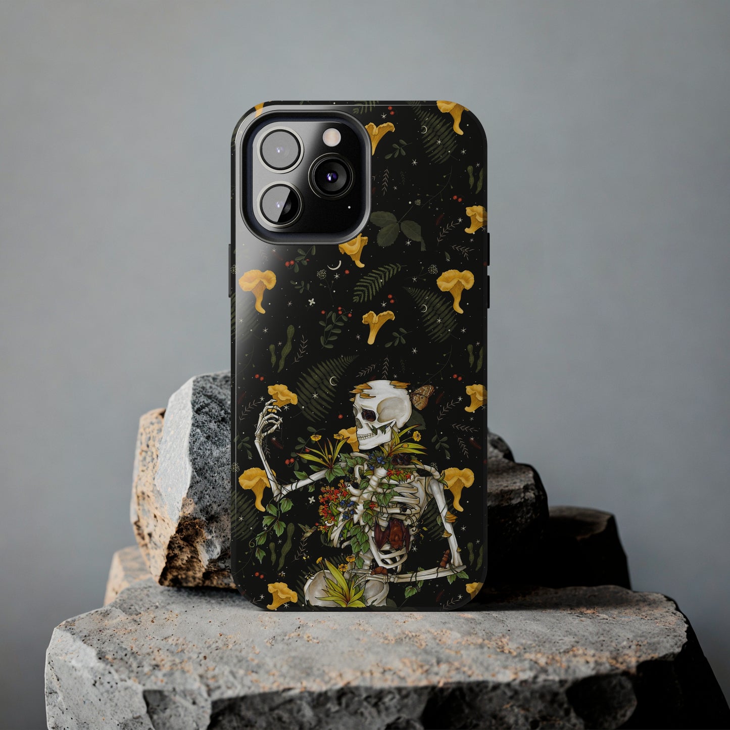 Mushrooms, skeleton and plants Tough Phone be Cases, Case-Matefor iPhone 15, iPhone 14, iPhone 13, iPhone 12 and iPhone 11