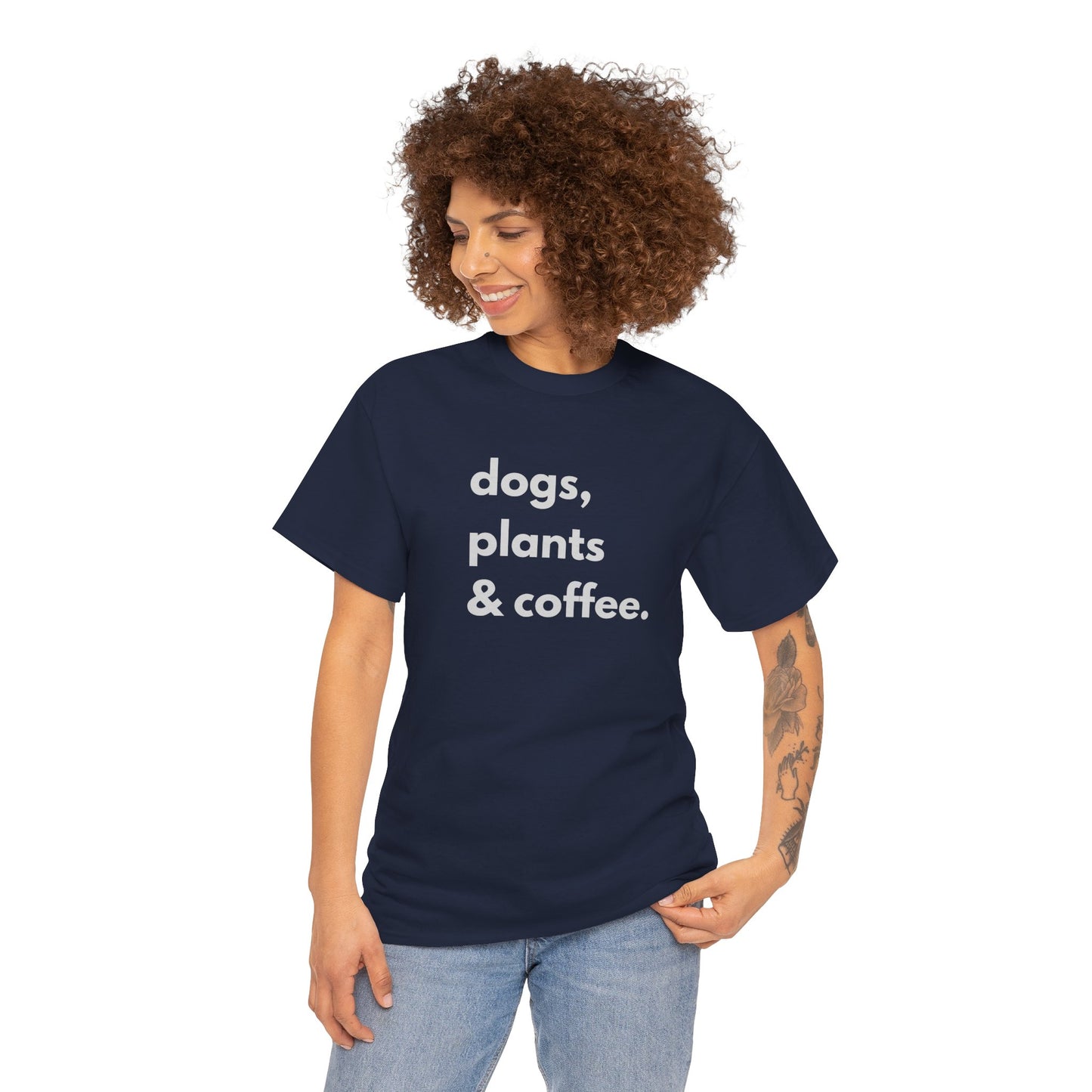 Dogs, Plants, and Coffee Unisex shirt