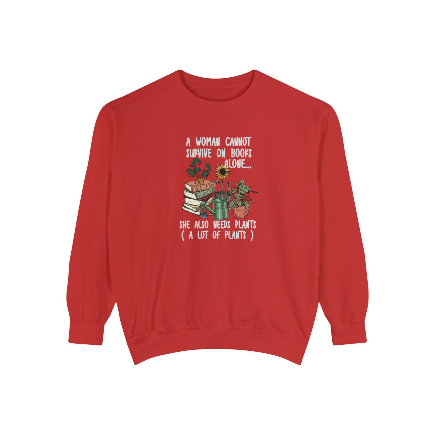 Books and plants Sweatshirt. Comfort colors sweatshirt for book lover and plant lady.