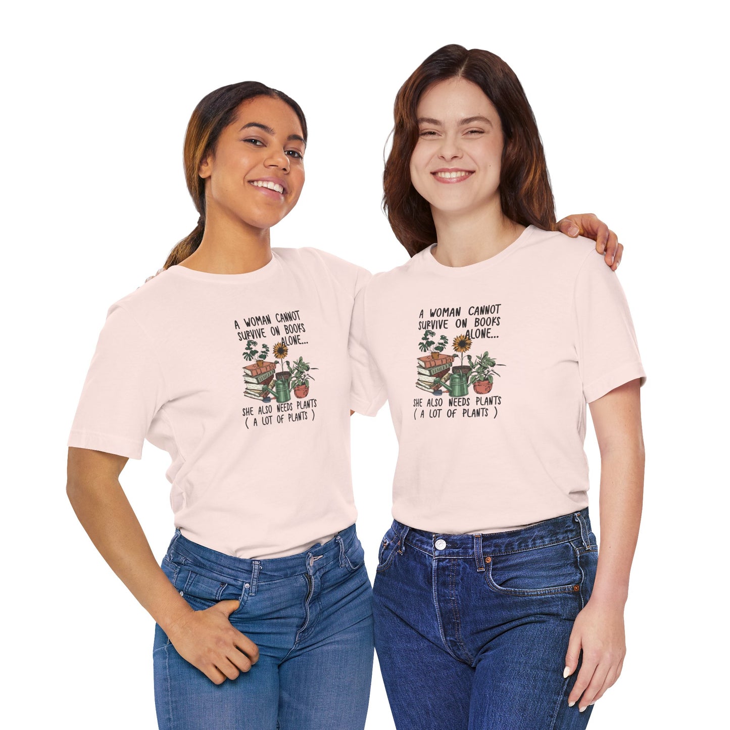 Book and Plant Lover for her. A woman can not survive on books alone, she need plants, a lot of plants Tee