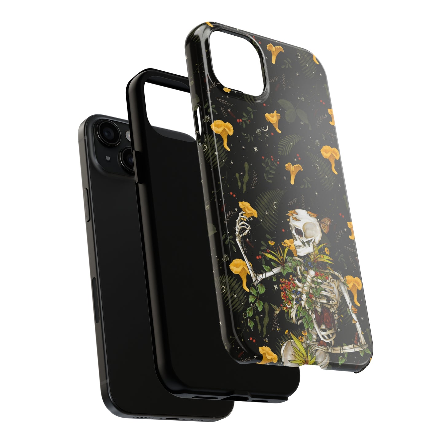 Mushrooms, skeleton and plants Tough Phone be Cases, Case-Matefor iPhone 15, iPhone 14, iPhone 13, iPhone 12 and iPhone 11