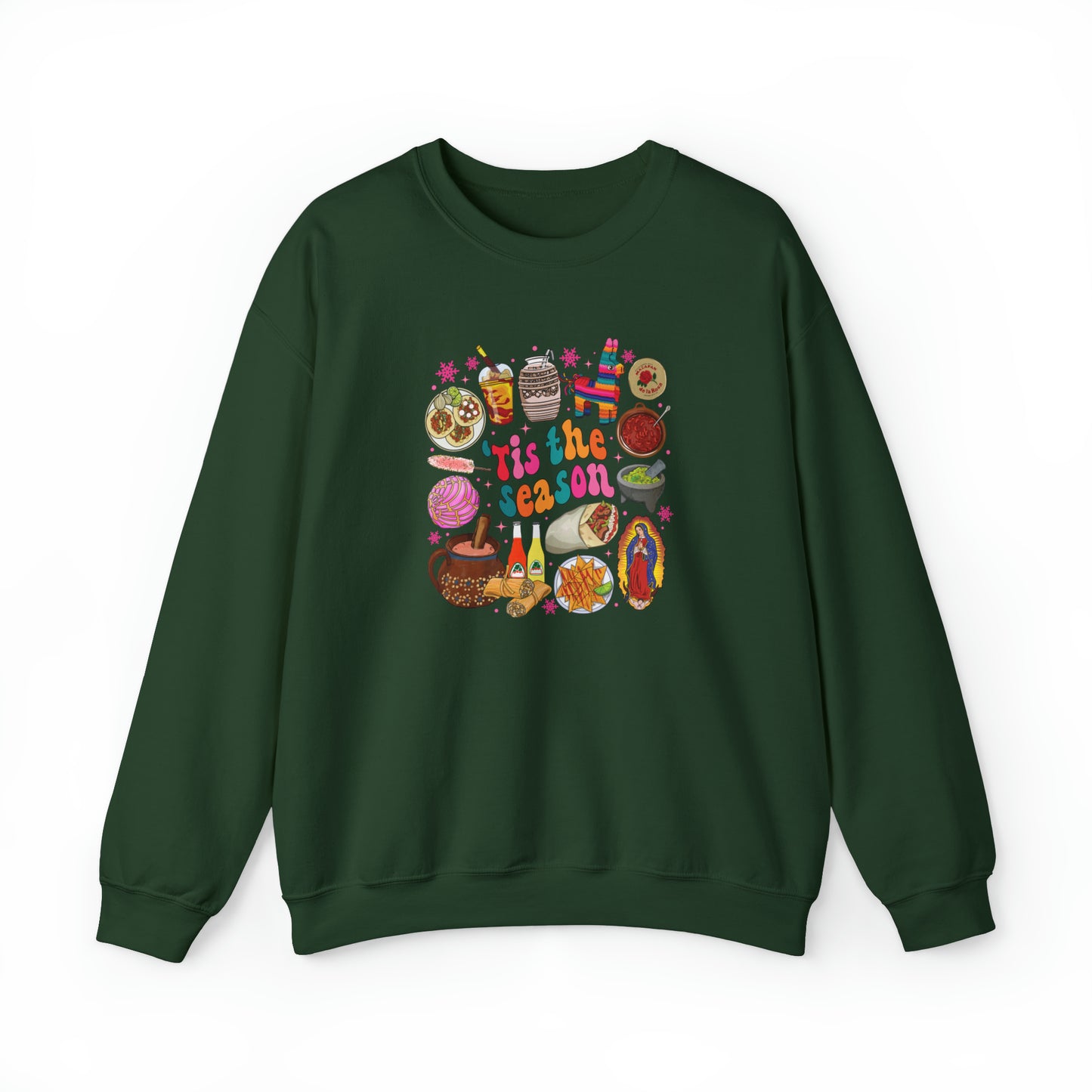 Feliz navidad Unisex Heavy Sweatshirt. This is the season Mexican style sweatshirt. Mexican Christmas