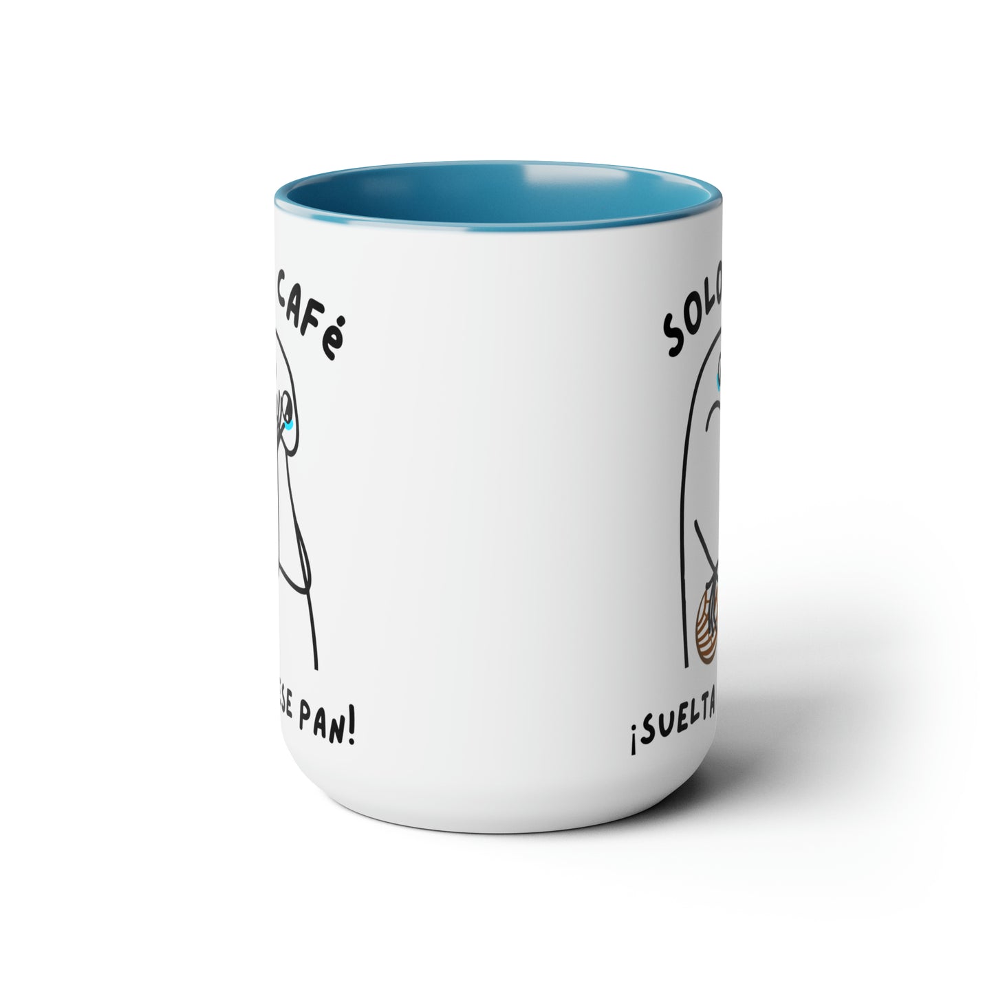 Solo cafe suelta ese pan Coffee Mugs, 15oz of Latin friend or Mexican dad. Gift for Mexican girlfriend or Hispanic mom. Mexican mug