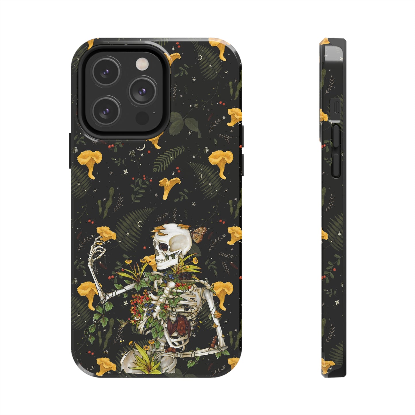 Mushrooms, skeleton and plants Tough Phone be Cases, Case-Matefor iPhone 15, iPhone 14, iPhone 13, iPhone 12 and iPhone 11