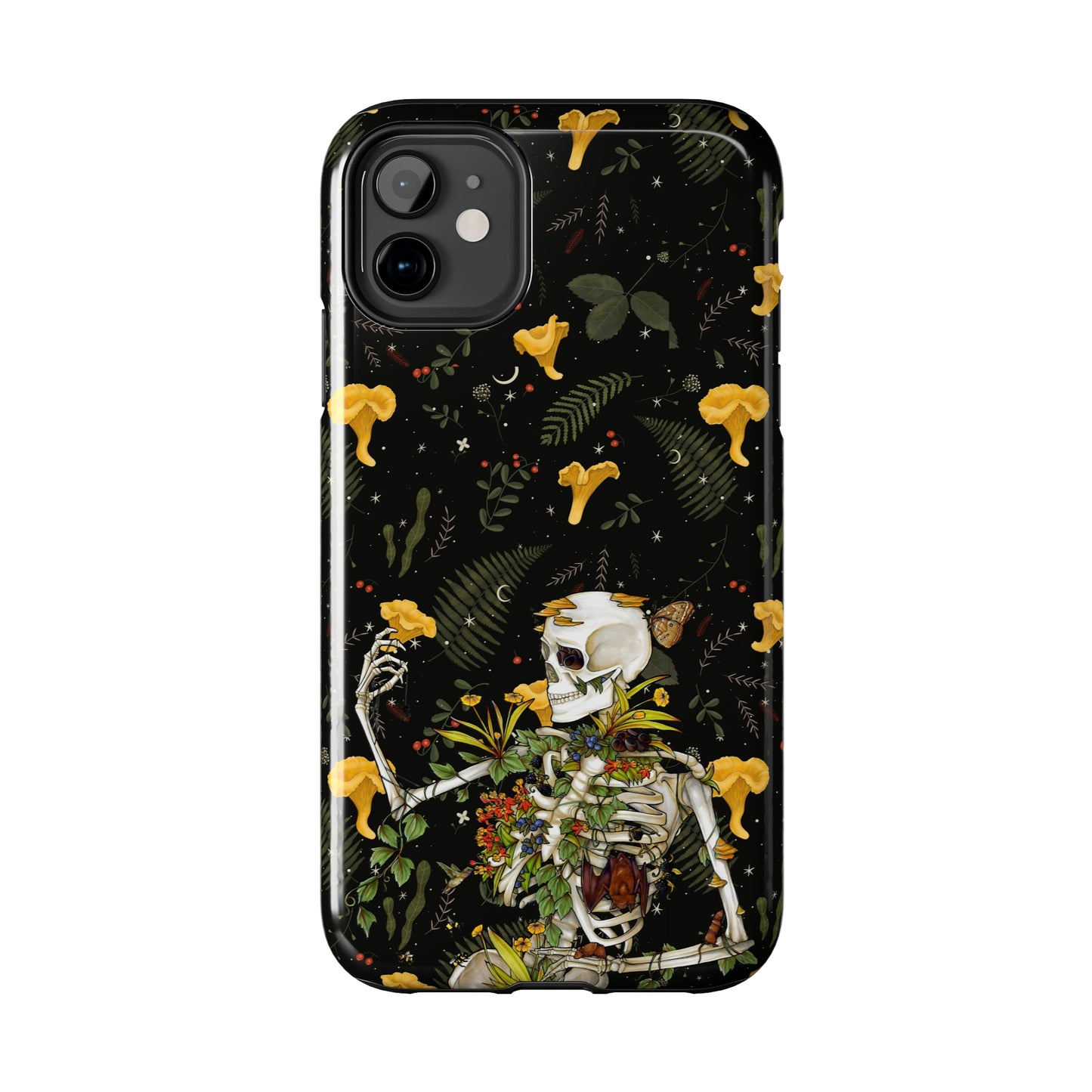 Mushrooms, skeleton and plants Tough Phone be Cases, Case-Matefor iPhone 15, iPhone 14, iPhone 13, iPhone 12 and iPhone 11