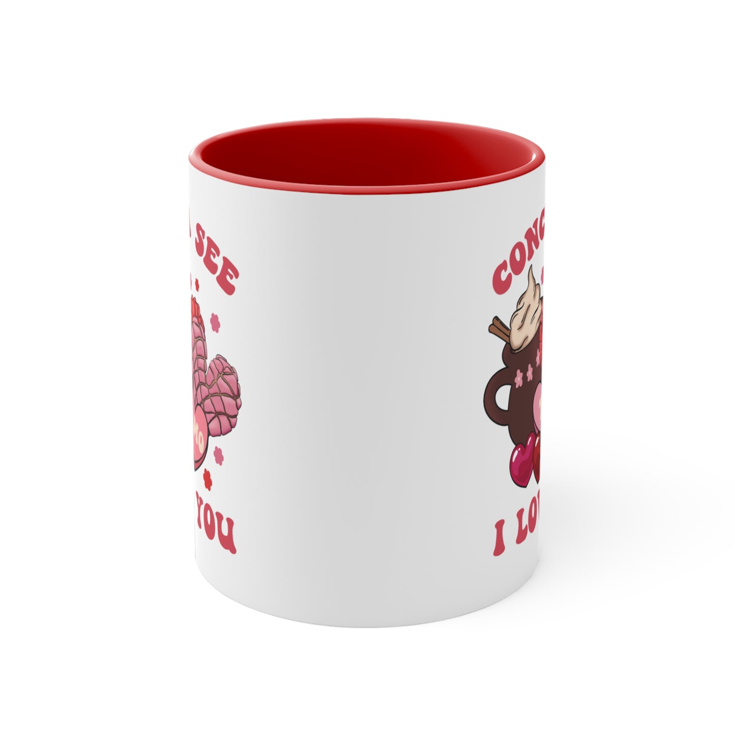 concha see I love you Coffee Mug, 11oz. Mexican Valentine’s Day for Mexican girlfriend. Te amo taza de café.