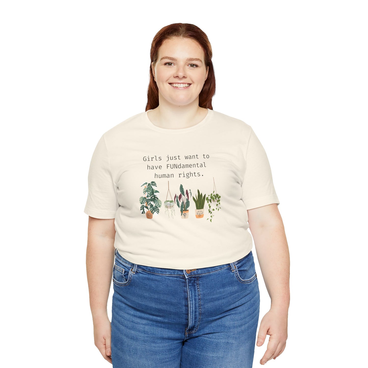 Girls just want to have fundumentals human rights. Pro abortion tshirt. My body my choice shirt with plants