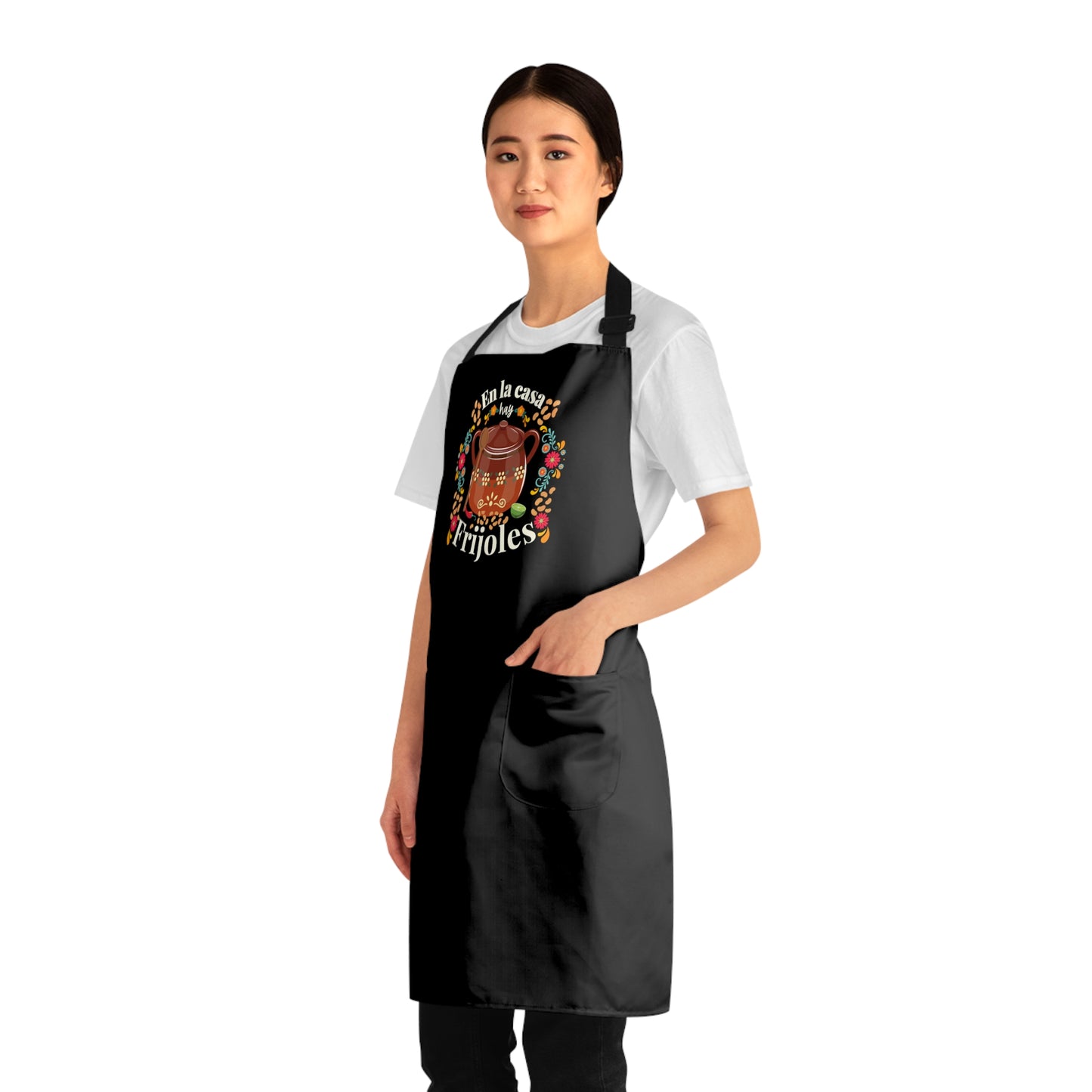 En la casa hay frijoles mandil. Funny Mexican Apron for Mexican mom or Mexican dad. Mexican wife gift
