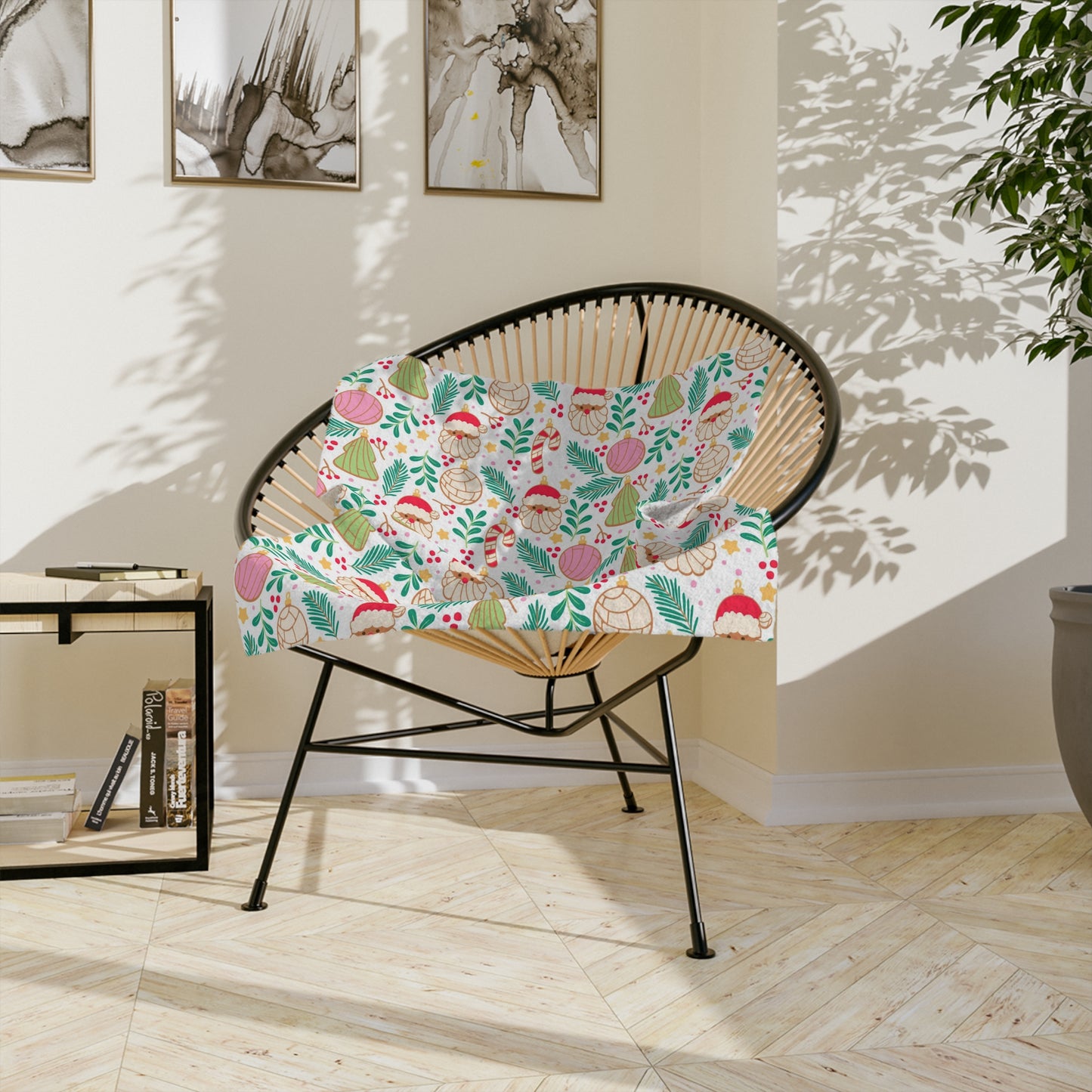 Feliz navidad Blanket for holiday season. Concha blanket for baker, panadero or Mexican family.