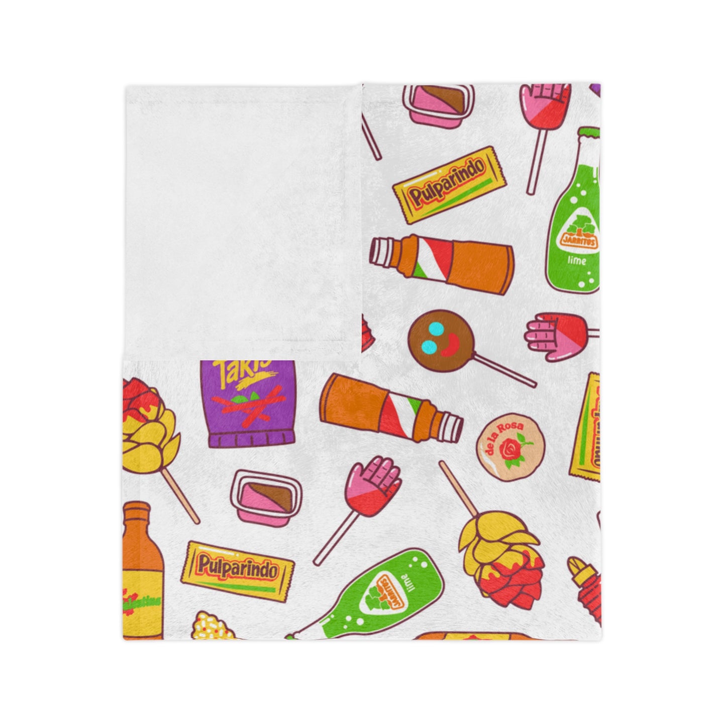 Mexican candies Blanket for Mexican friend, Mexican snack lover. Funny Mexican blanket.