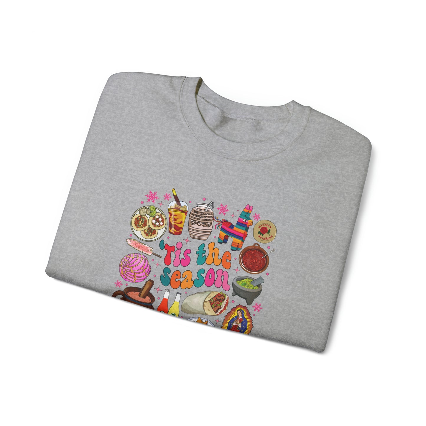 Feliz navidad Unisex Heavy Sweatshirt. This is the season Mexican style sweatshirt. Mexican Christmas