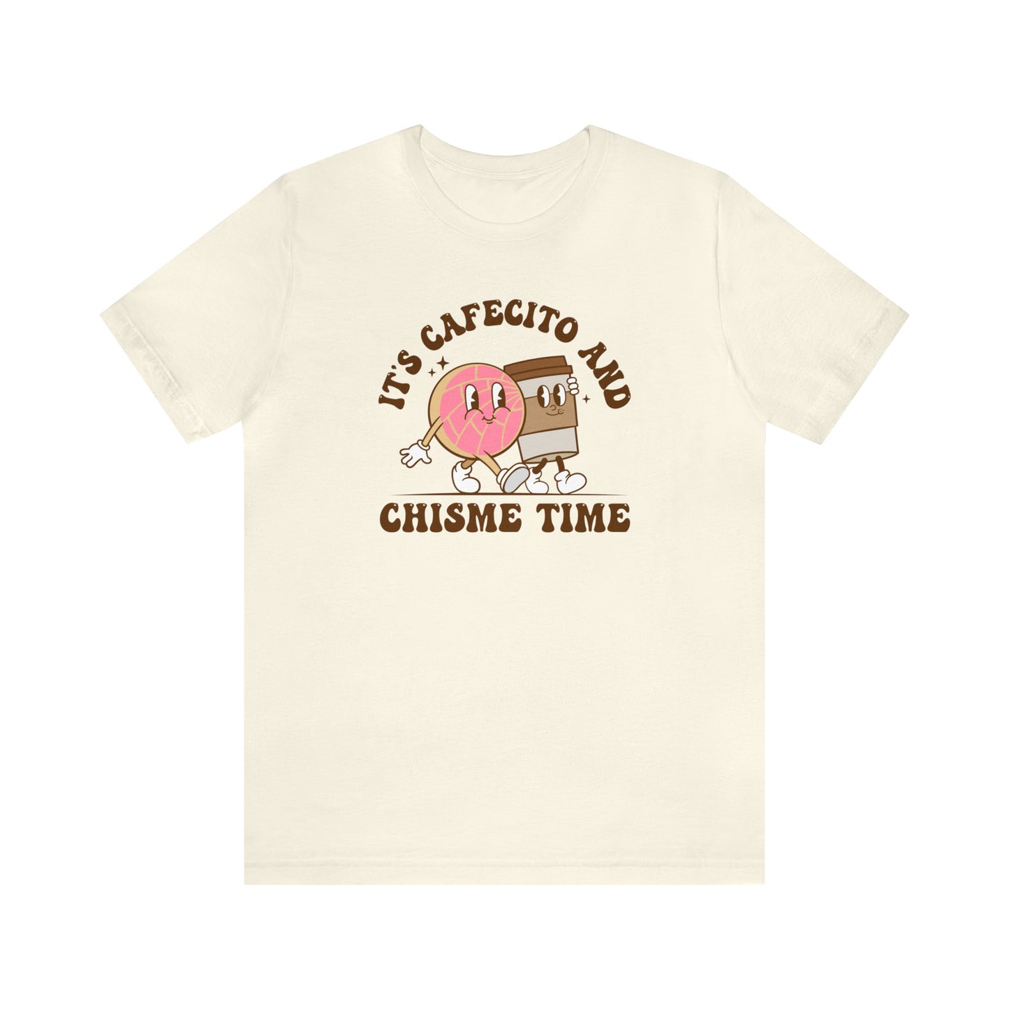 Cafecito y chisme time tshirt for Latina friend, Mexican best friend or comadre. Christmas gift for Mexican chismosa amiga.