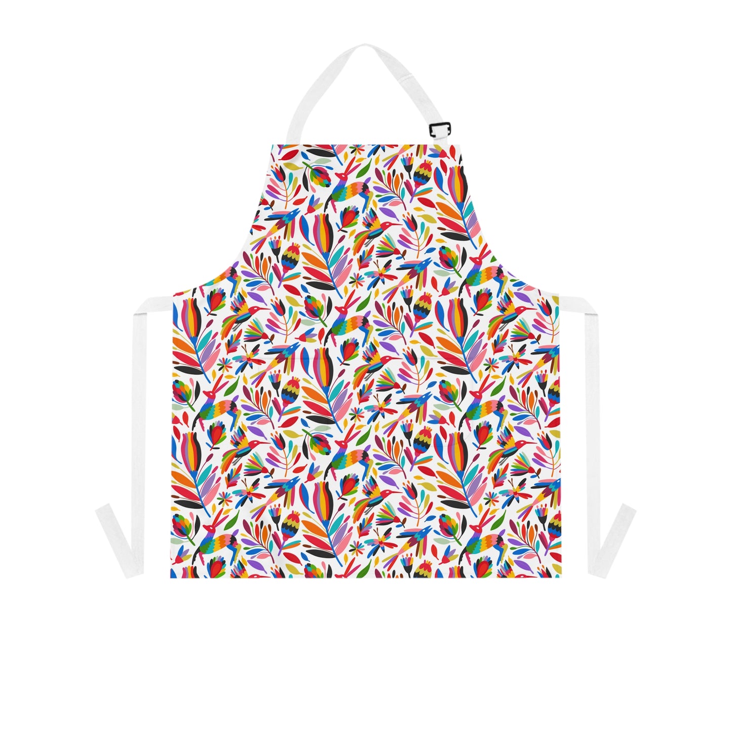 Mexican delantal with Otomi folk art for Mexican chef. Mexican Apron with Otomi art. Mexican mom gift.