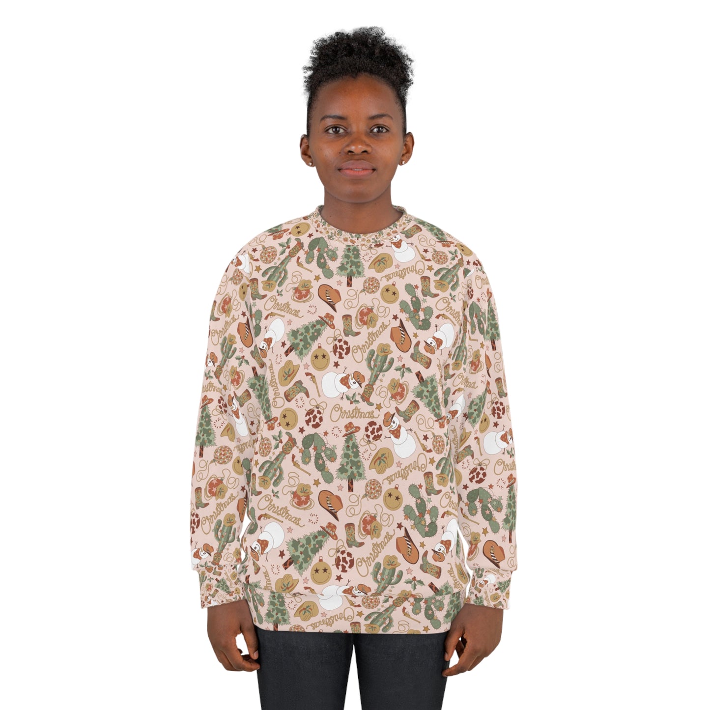 western christmas Unisex Sweatshirt for cowboys and cowgirls. western christmas. Howdy Christmas sweater.