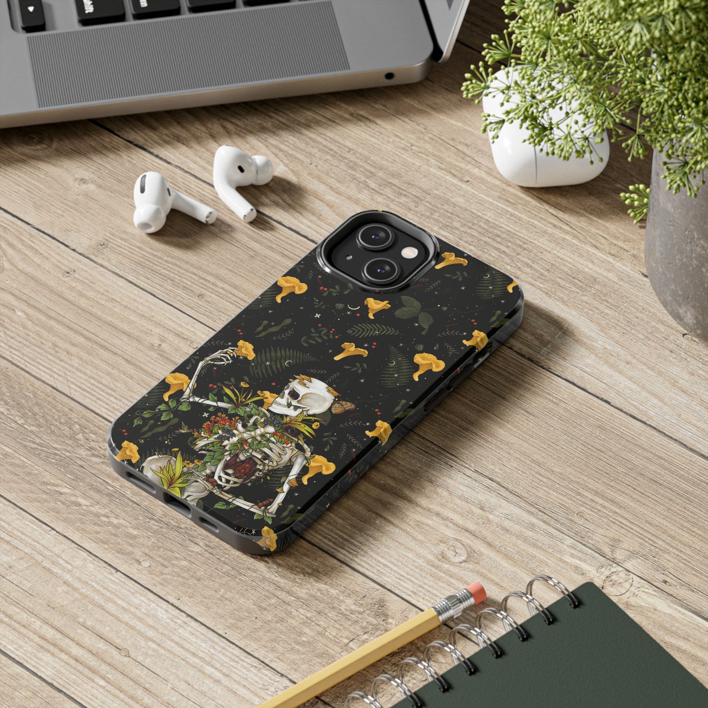 Mushrooms, skeleton and plants Tough Phone be Cases, Case-Matefor iPhone 15, iPhone 14, iPhone 13, iPhone 12 and iPhone 11