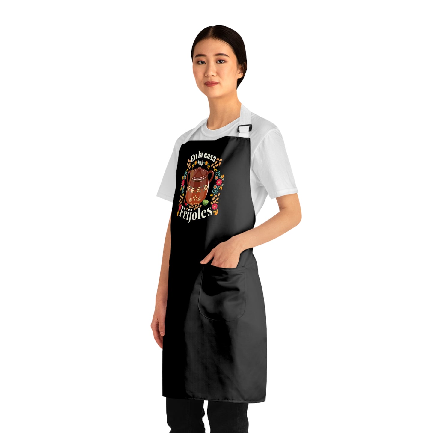 En la casa hay frijoles mandil. Funny Mexican Apron for Mexican mom or Mexican dad. Mexican wife gift