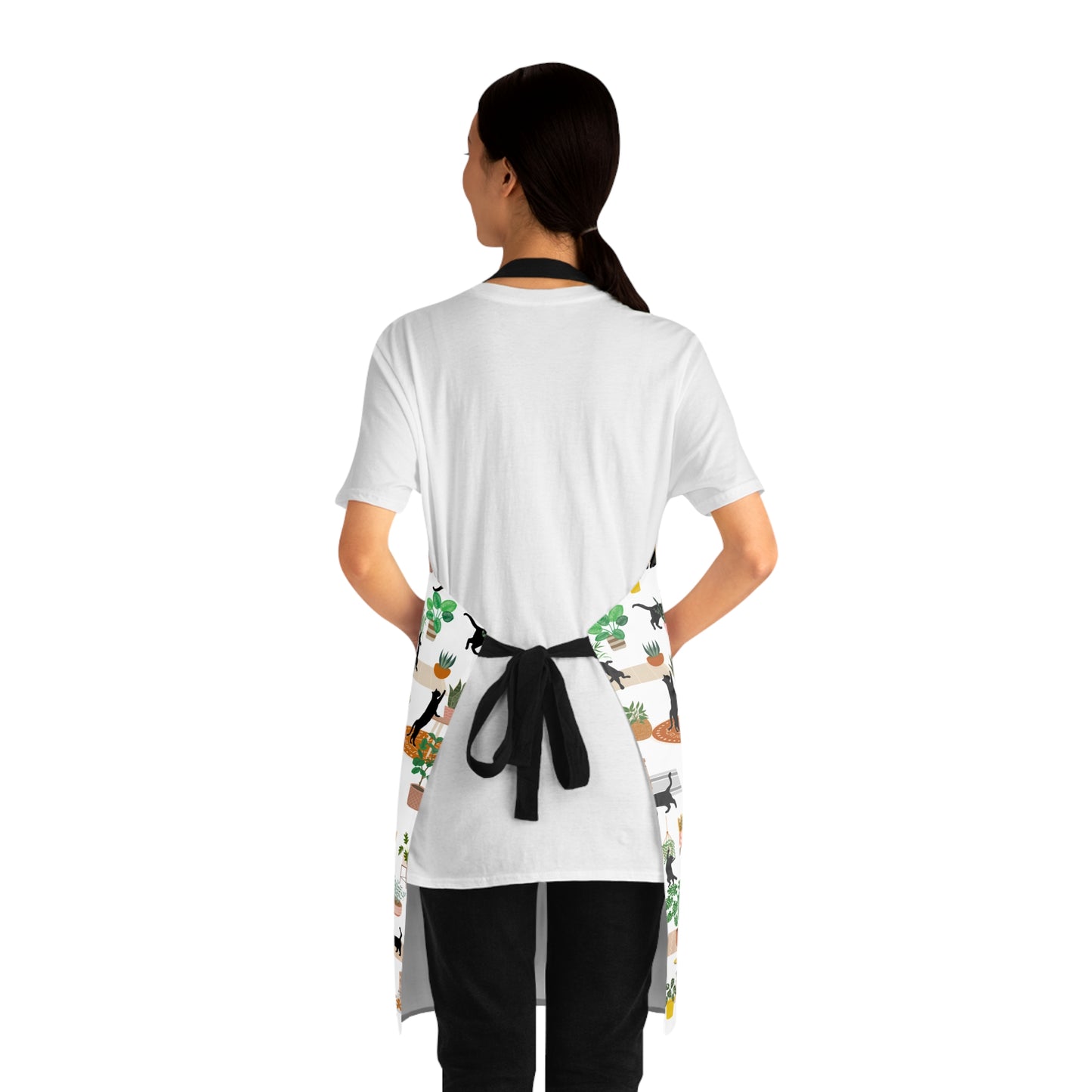 Cats and plant Apron for cat lover and house plants lover. Plant lady gift. Cat mom gift ideas. Plants and cats apron.