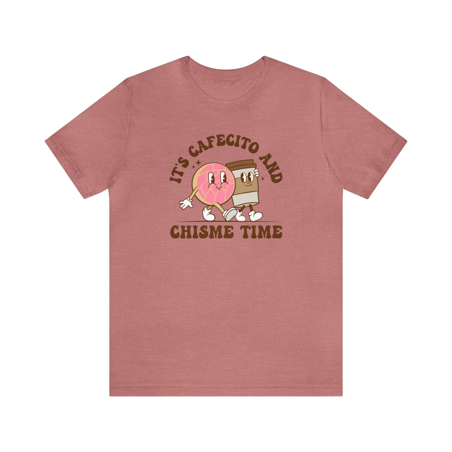 Cafecito y chisme time tshirt for Latina friend, Mexican best friend or comadre. Christmas gift for Mexican chismosa amiga.