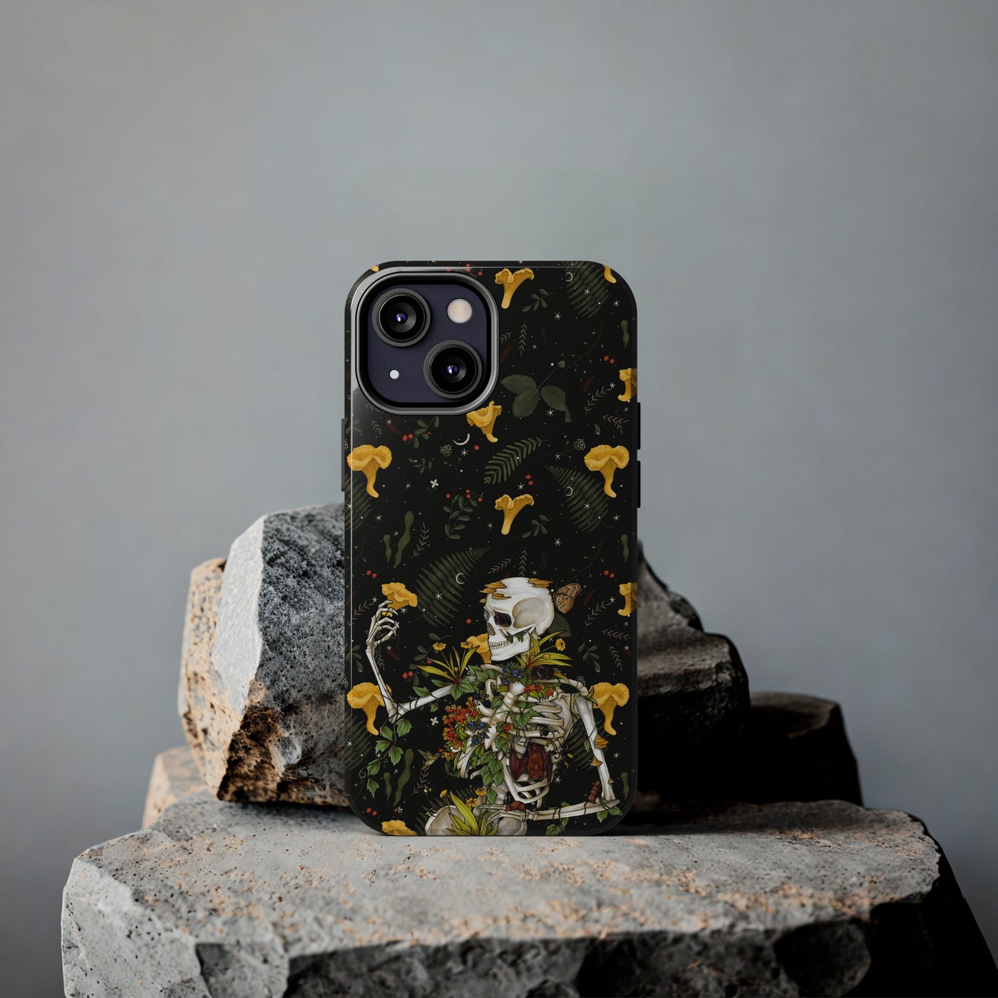 Mushrooms, skeleton and plants Tough Phone be Cases, Case-Matefor iPhone 15, iPhone 14, iPhone 13, iPhone 12 and iPhone 11