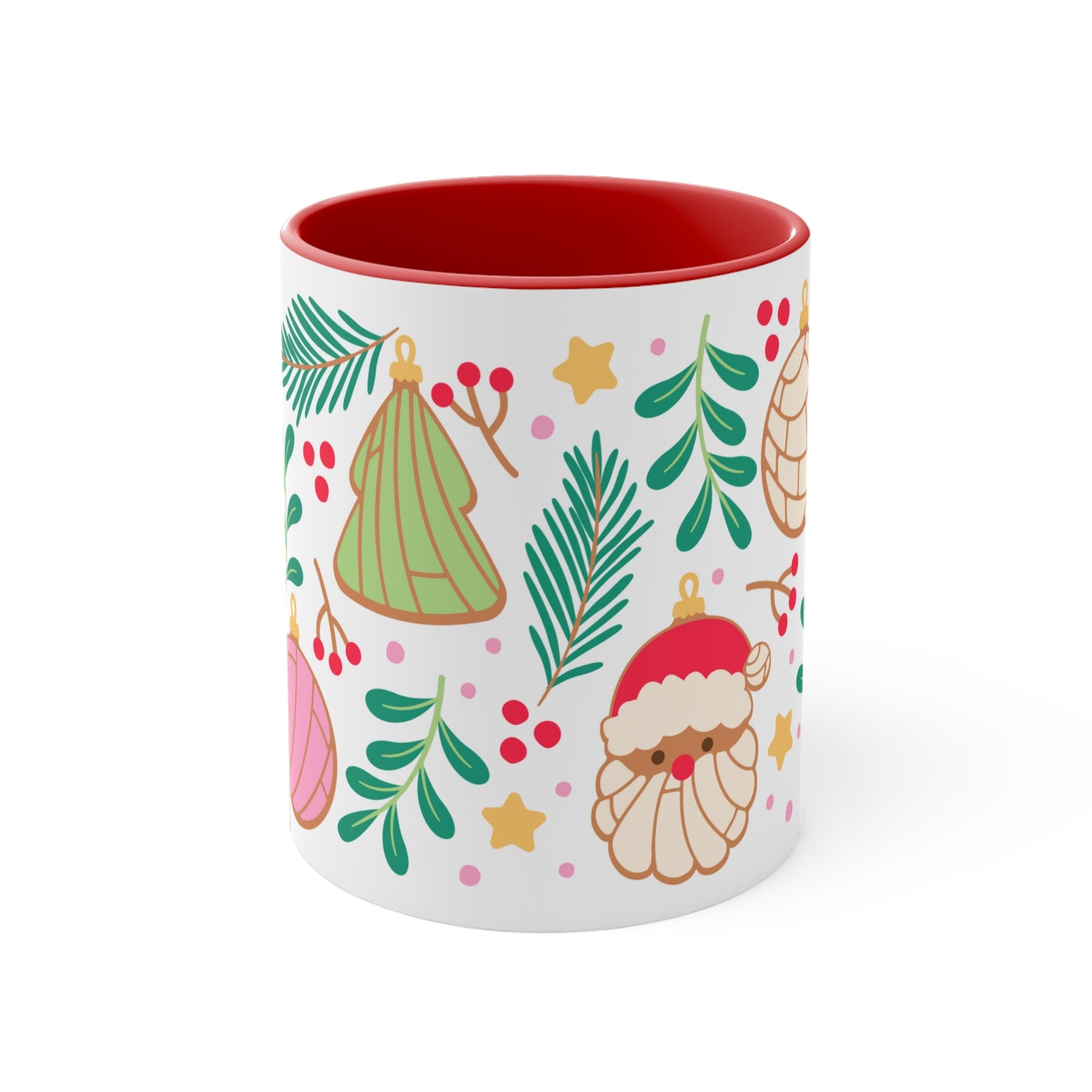 Navidad pan dulce Coffee Mug, 11oz for Mexican friends or Mexican mom. Concha mug. Regalo de navidad para mexicanos y latinos.
