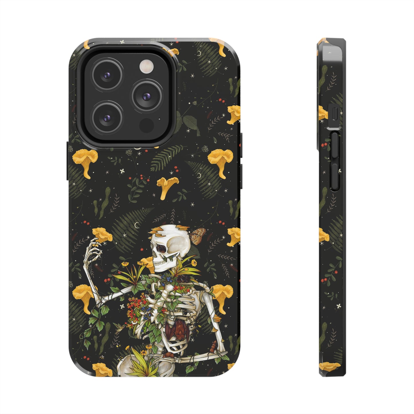 Mushrooms, skeleton and plants Tough Phone be Cases, Case-Matefor iPhone 15, iPhone 14, iPhone 13, iPhone 12 and iPhone 11