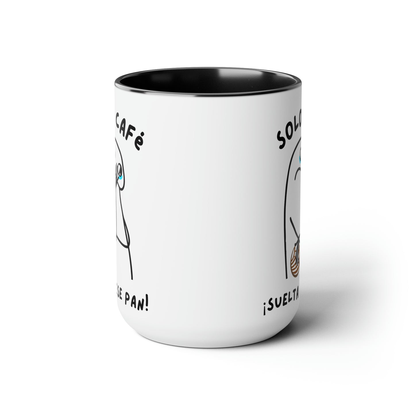 Solo cafe suelta ese pan Coffee Mugs, 15oz of Latin friend or Mexican dad. Gift for Mexican girlfriend or Hispanic mom. Mexican mug