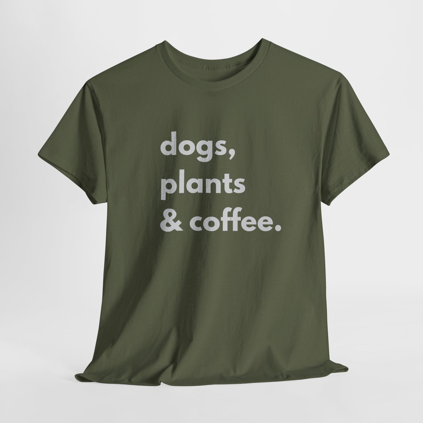 Dogs, Plants, and Coffee Unisex shirt
