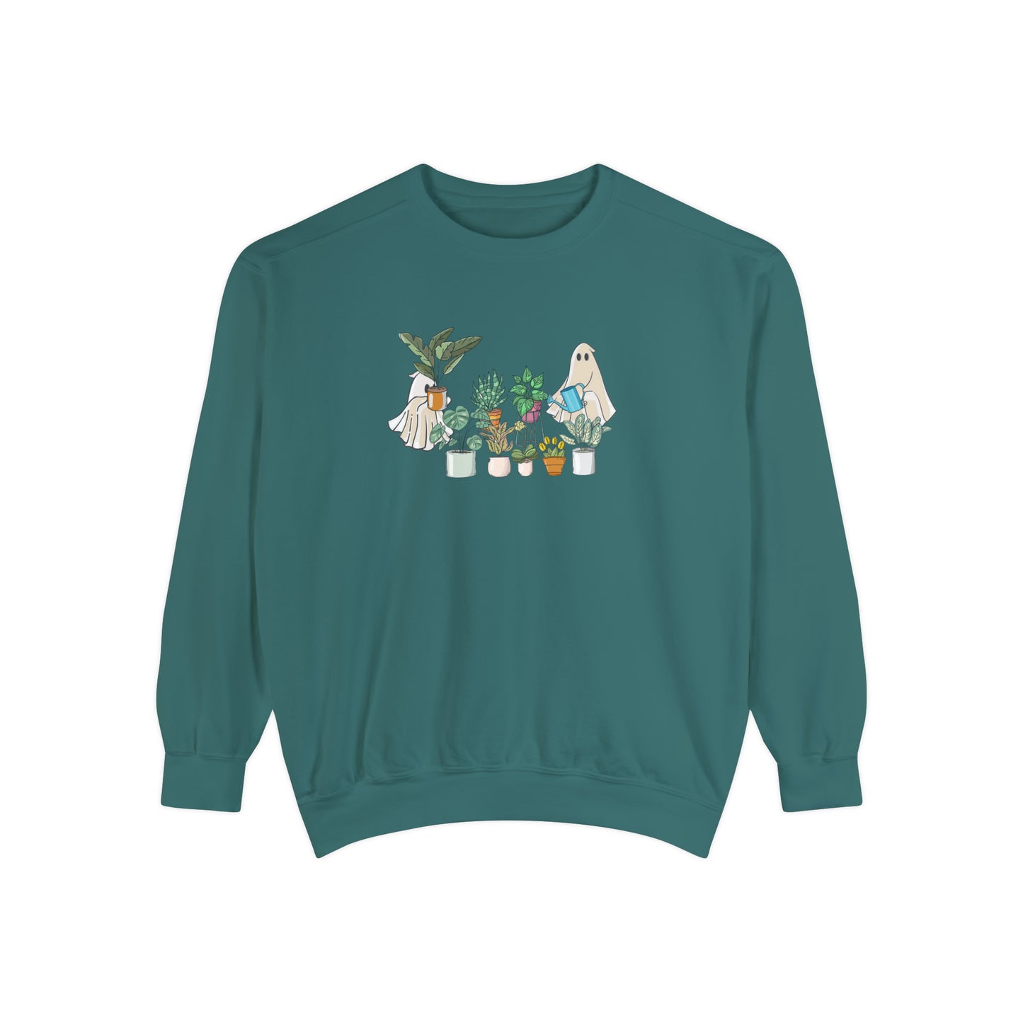 Plants and ghosts Unisex Sweatshirt for plant daddy, plant lover or gardener. Crazy plant lady sweatshirt with ghosts.