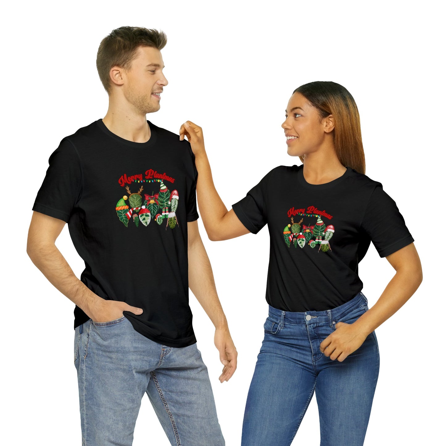 Ugly Christmas Sweater for plant lady or plant daddy. Merry Plantmas tshirt for plant lover and Christmas season. Funny plant tshirt
