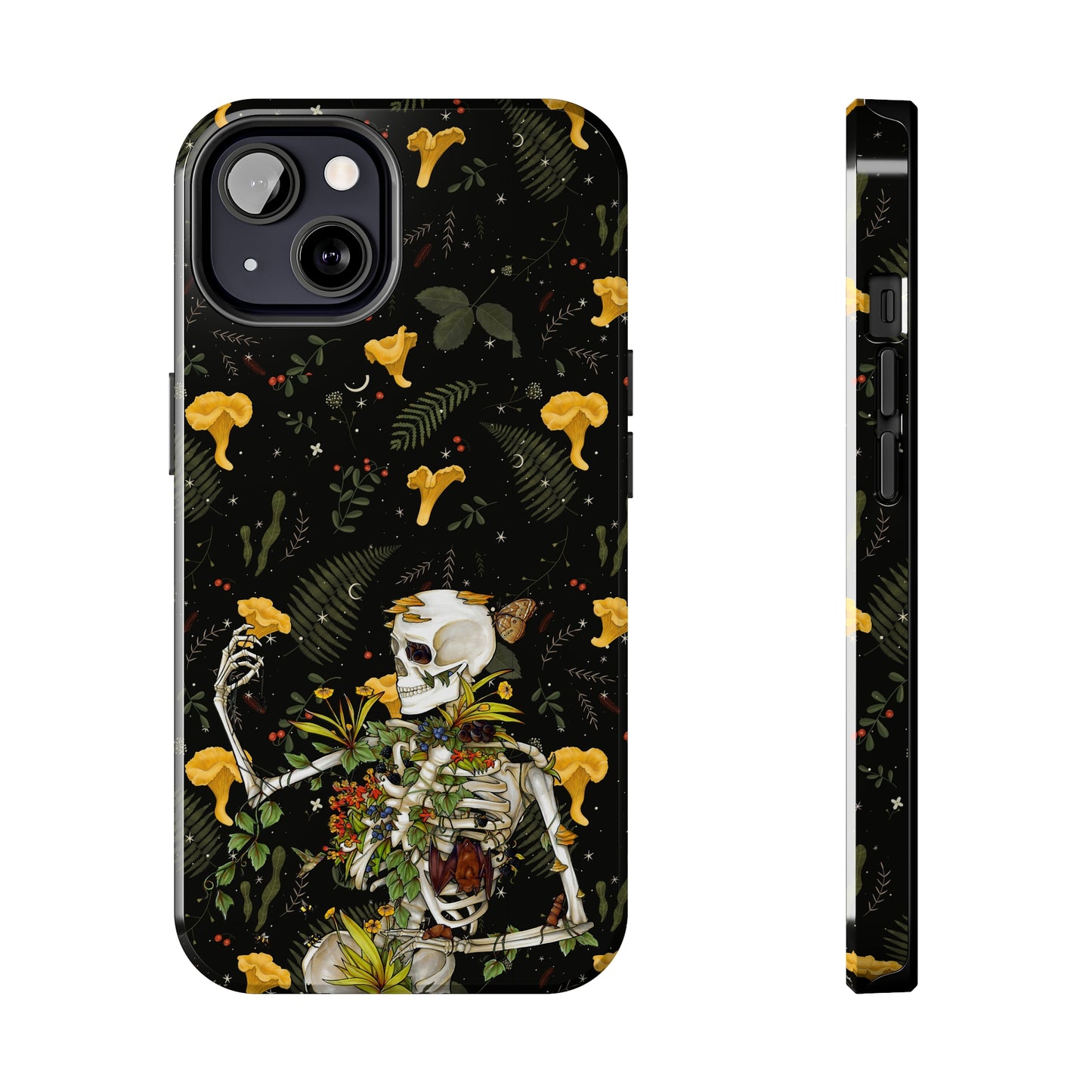 Mushrooms, skeleton and plants Tough Phone be Cases, Case-Matefor iPhone 15, iPhone 14, iPhone 13, iPhone 12 and iPhone 11