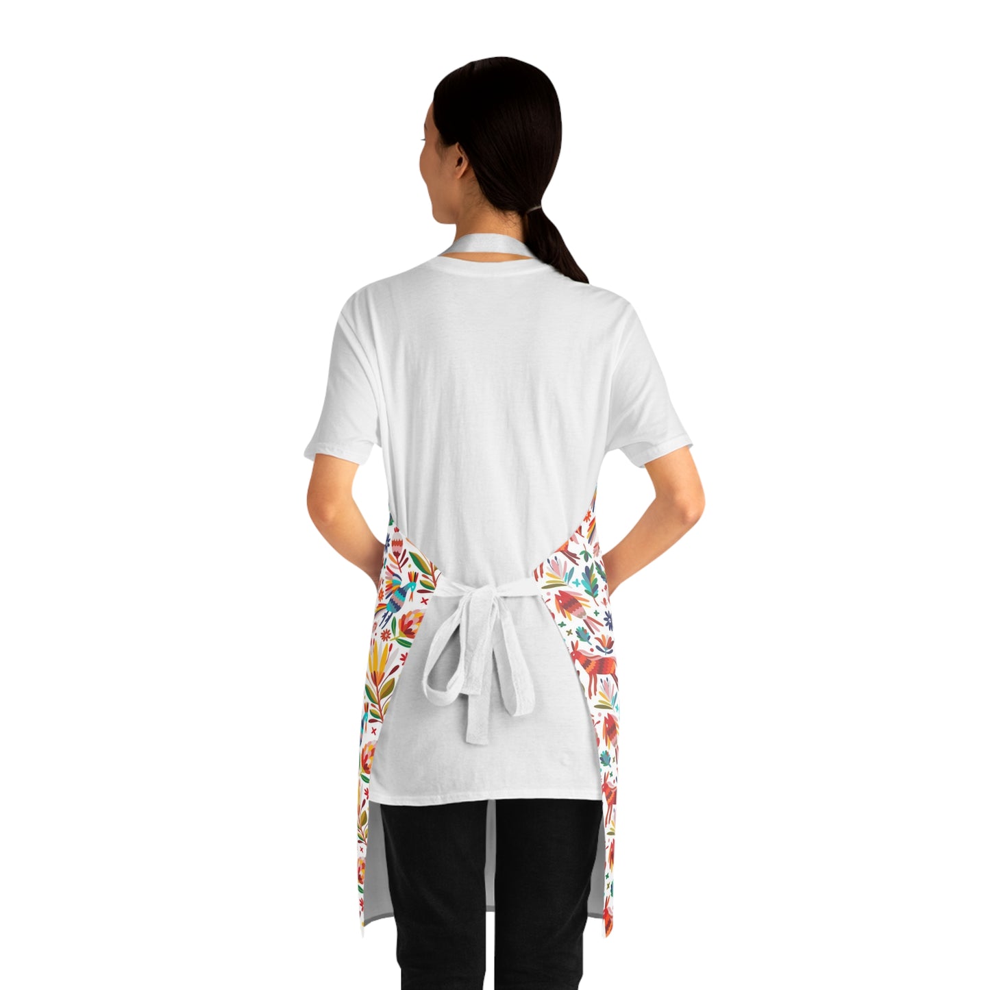 Mexican folk Apron with Otomi art for Mexican mom, Mexican food lover or Mexican chef. Gift for comadre or Tia. Mother’s Day gift ideas