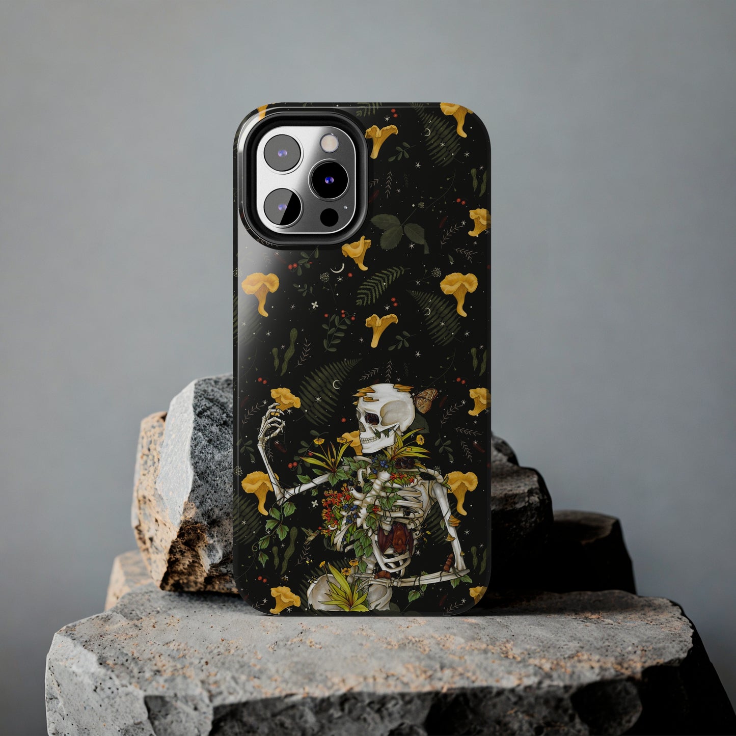 Mushrooms, skeleton and plants Tough Phone be Cases, Case-Matefor iPhone 15, iPhone 14, iPhone 13, iPhone 12 and iPhone 11
