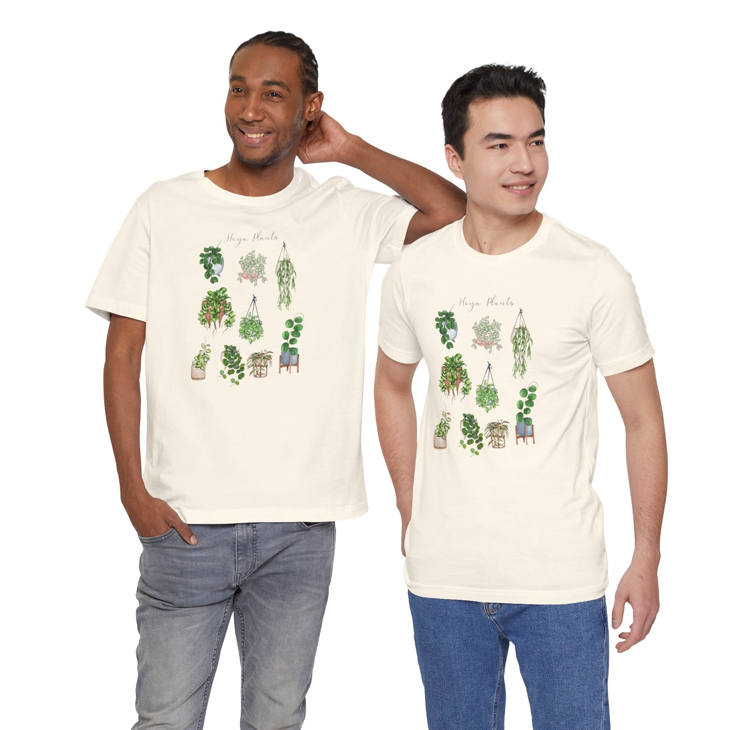 Plant shirt with Hoya plants. Hoya plants lover. Botanical gift. Hanging plants top Unisex Jersey Short Sleeve Tee