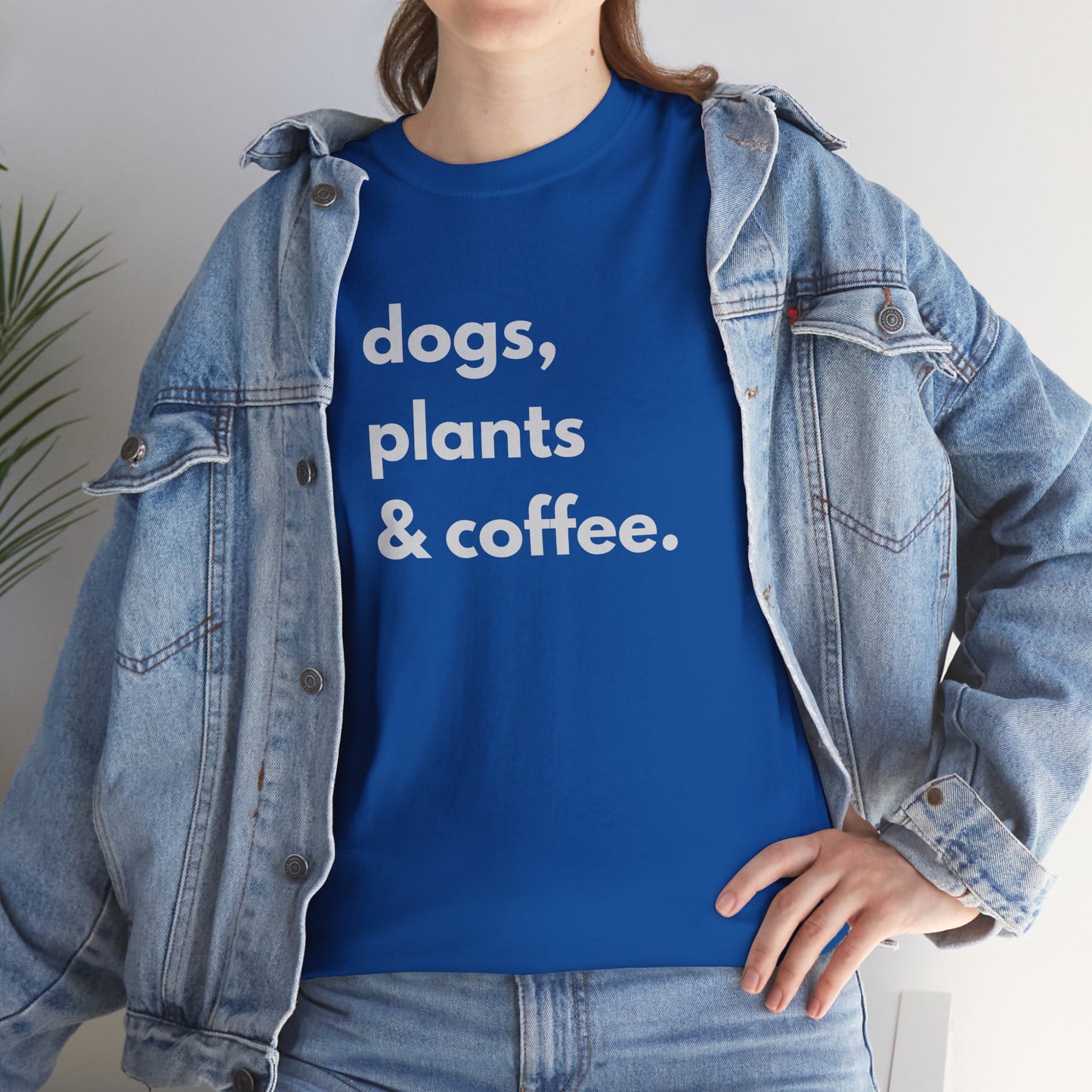 Dogs, Plants, and Coffee Unisex shirt