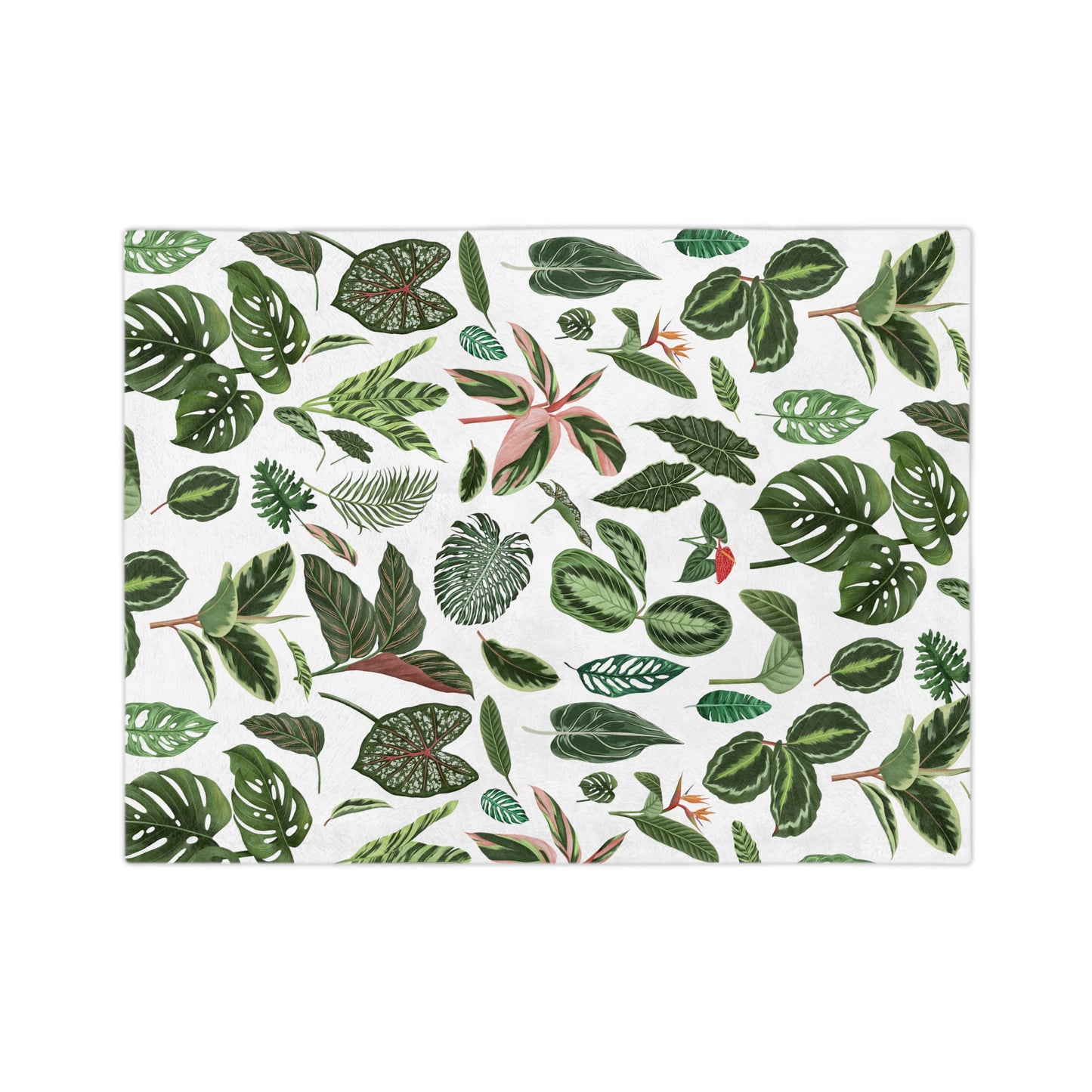 Plant blanket. Plant leaves Velveteen Plush Blanket