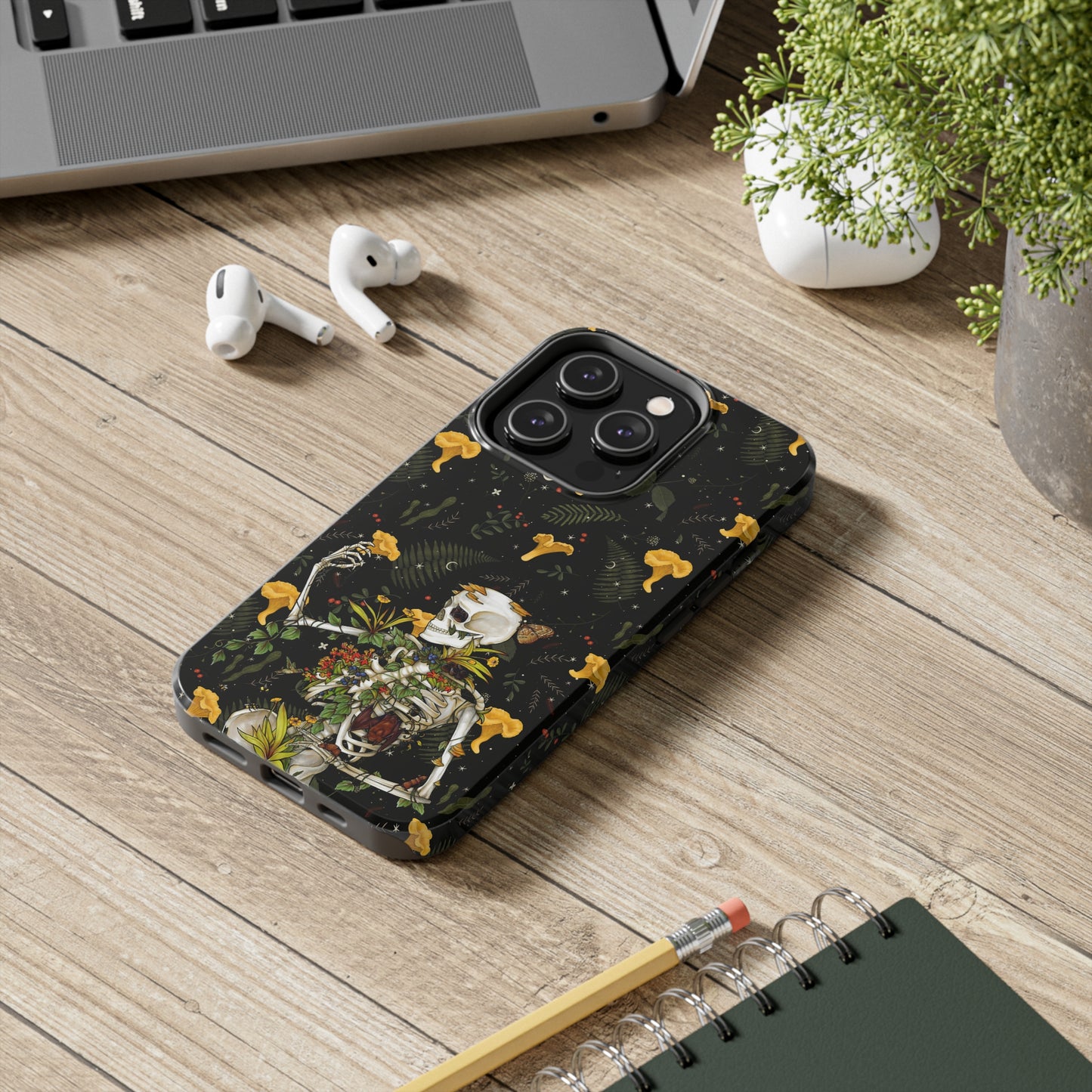 Mushrooms, skeleton and plants Tough Phone be Cases, Case-Matefor iPhone 15, iPhone 14, iPhone 13, iPhone 12 and iPhone 11